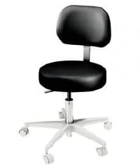 Brewer Model 2020B Doctor's Stool with Backrest, Naugahyde, Pneumatic Height 18-24", 15" Seat, 952-0600 - Model 2020B Doctor's Stool with Backrest - Image 1