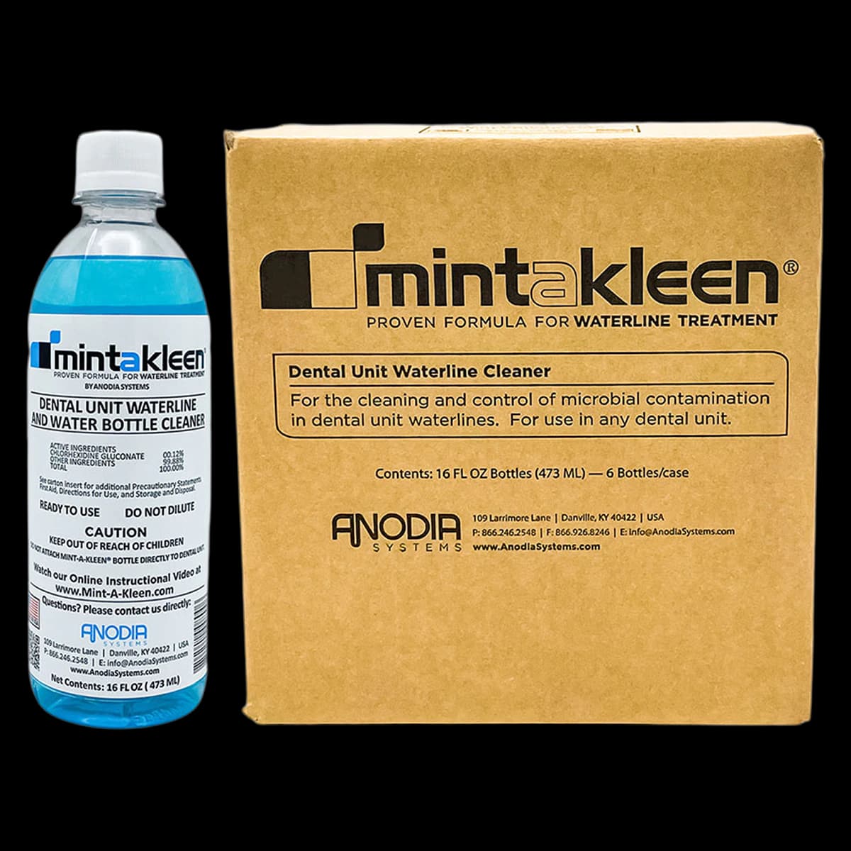 Mint-A-Kleen Dental Waterline Cleaner, 16 oz Bottles, Case of 6, MAK-OZ-6 thumbnail 3
