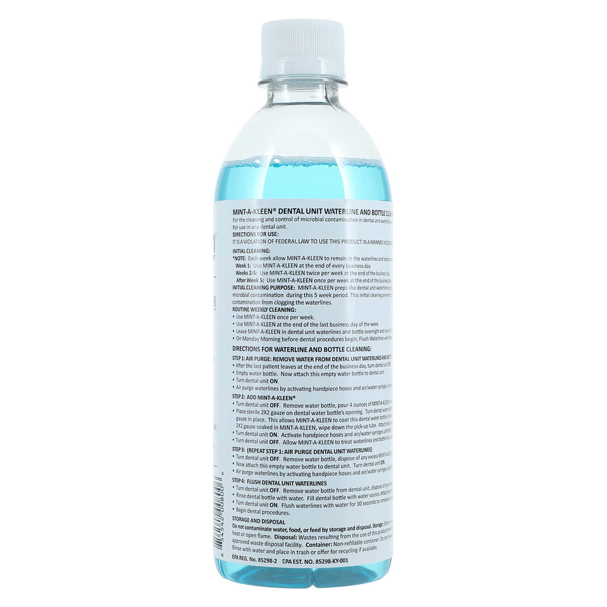 Mint-A-Kleen Dental Waterline Cleaner, 16 oz Bottles, Case of 6, MAK-OZ-6 thumbnail 2