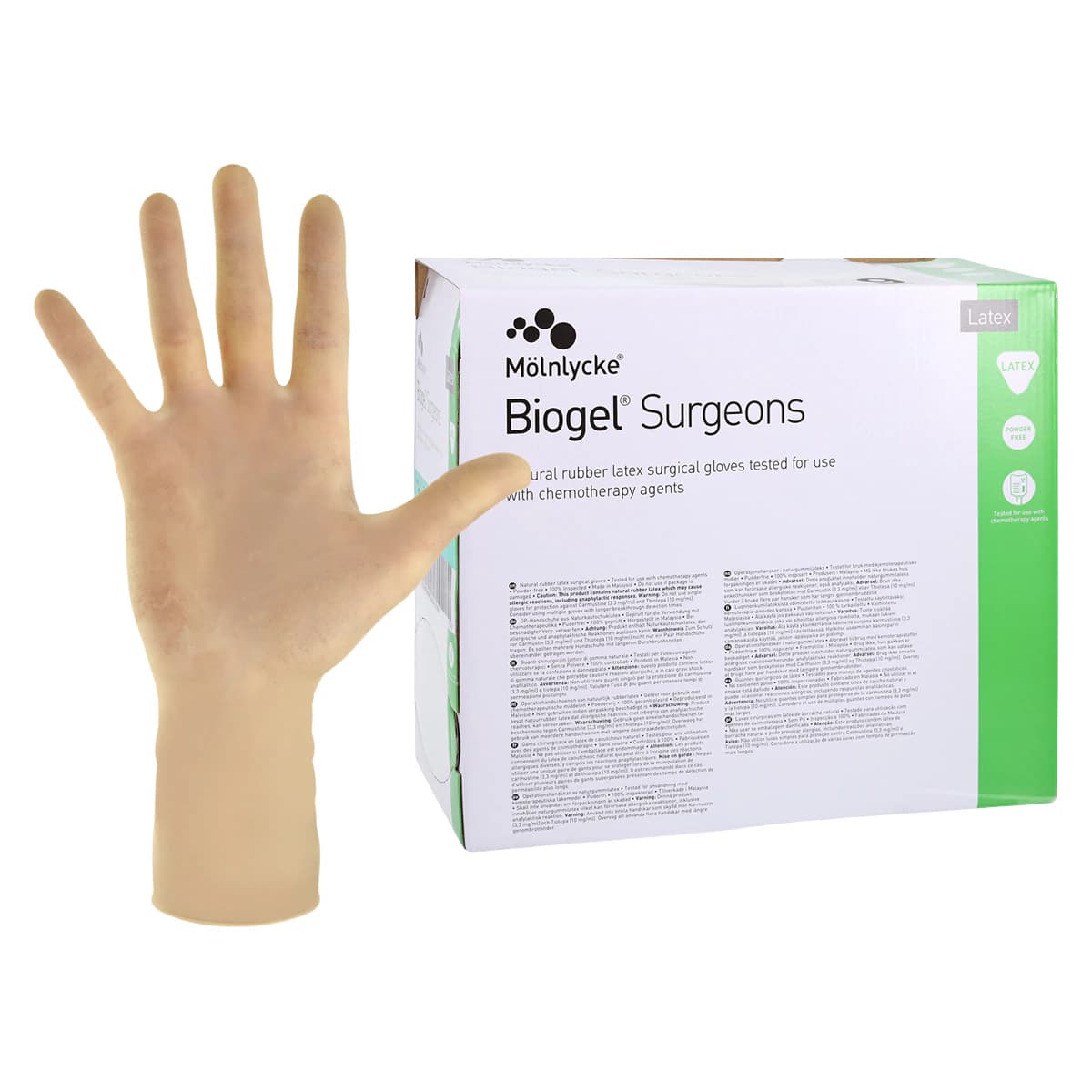 Biogel PF Latex Surgical Gloves, Size 9, Straw, Sterile, Powder-Free thumbnail 2