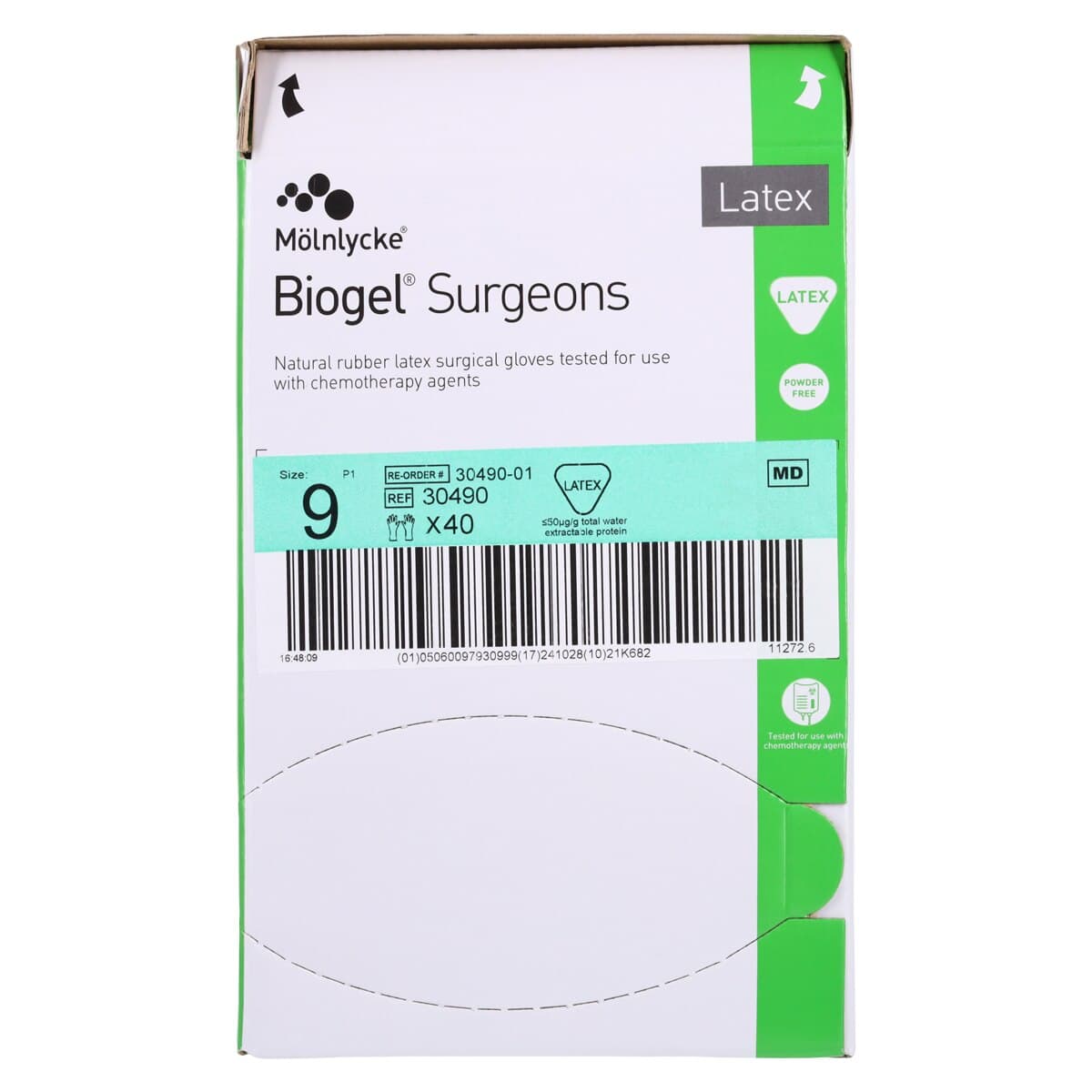 Biogel PF Latex Surgical Gloves, Size 9, Straw, Sterile, Powder-Free thumbnail 7