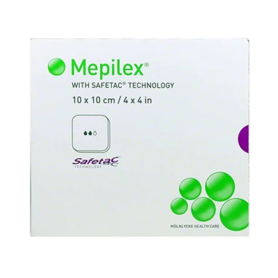 Mepilex Self-Adhesive Foam Dressing, 4x4 inch, Sterile, Non-Adherent, Absorbent, Latex-Free - Mepilex Self-Adh Foam Dressing - Image 1