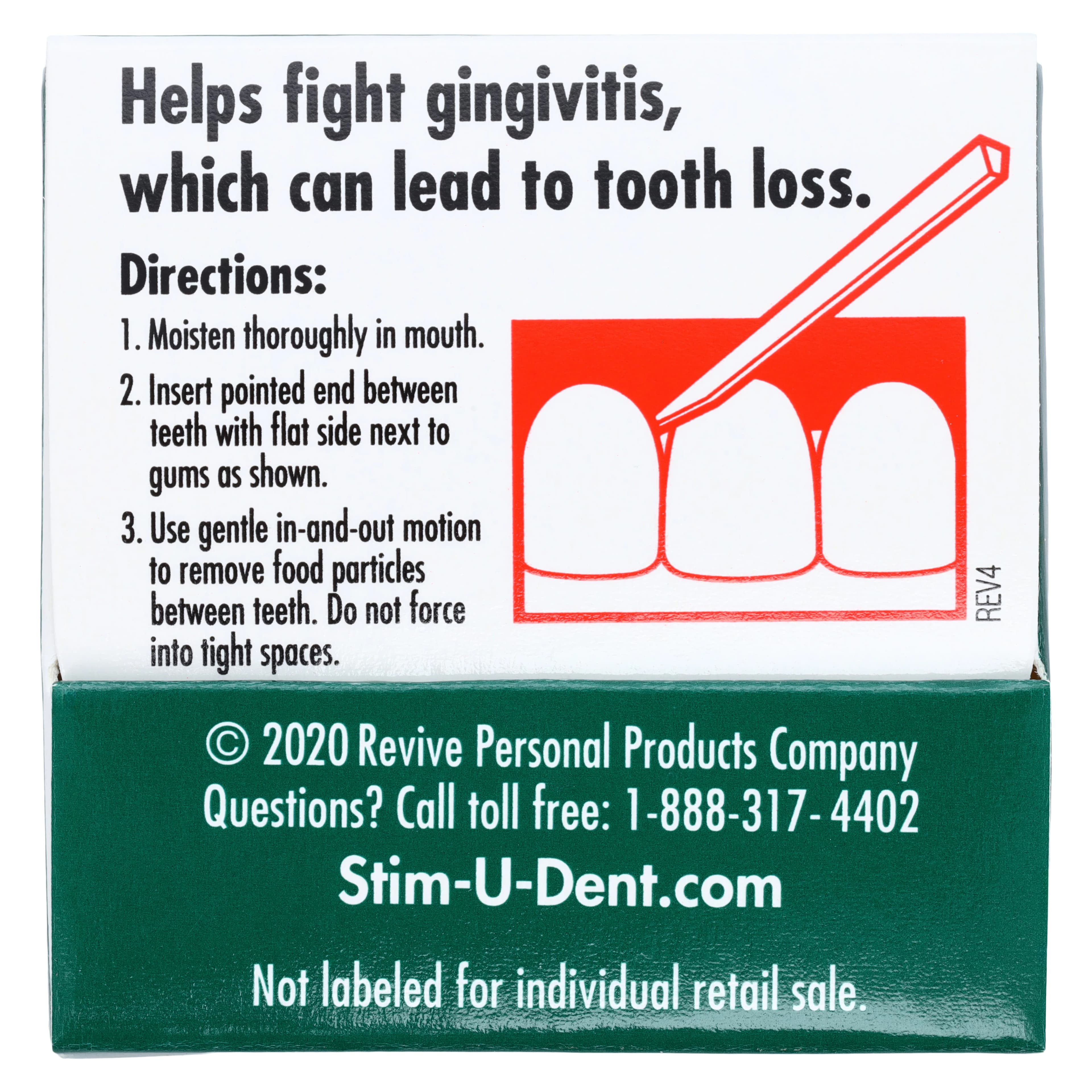 Stim-U-Dent Original Plaque Removers, Mint, Patient Pack, 144/Case, 01KEZKNHMZ4GFKFS70C2QBQA0D thumbnail 4