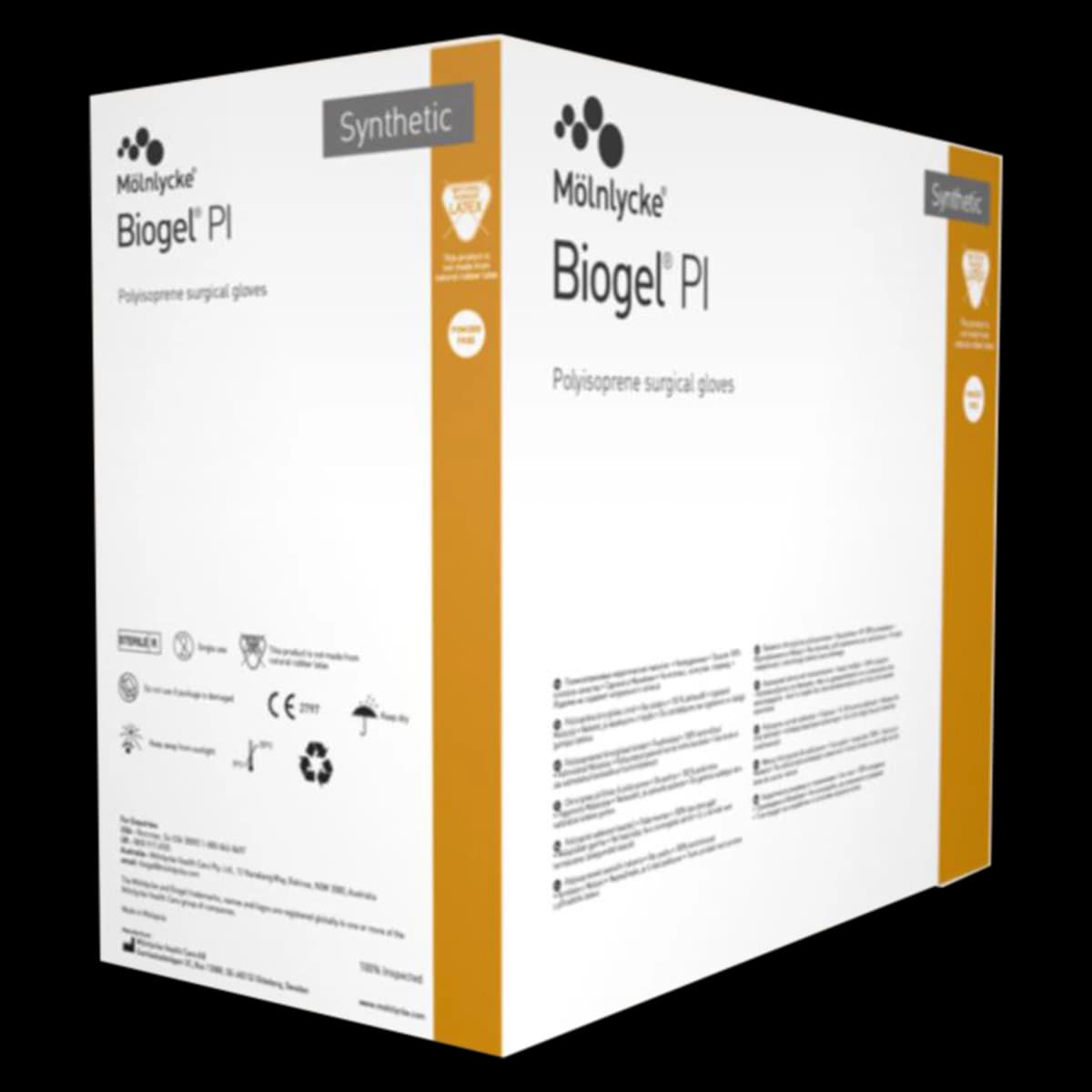 Biogel PI PF Synthetic Surgical Gloves, Polyisoprene, Powder-Free, Size 6.5, Straw, 50 Pairs/Box thumbnail 2