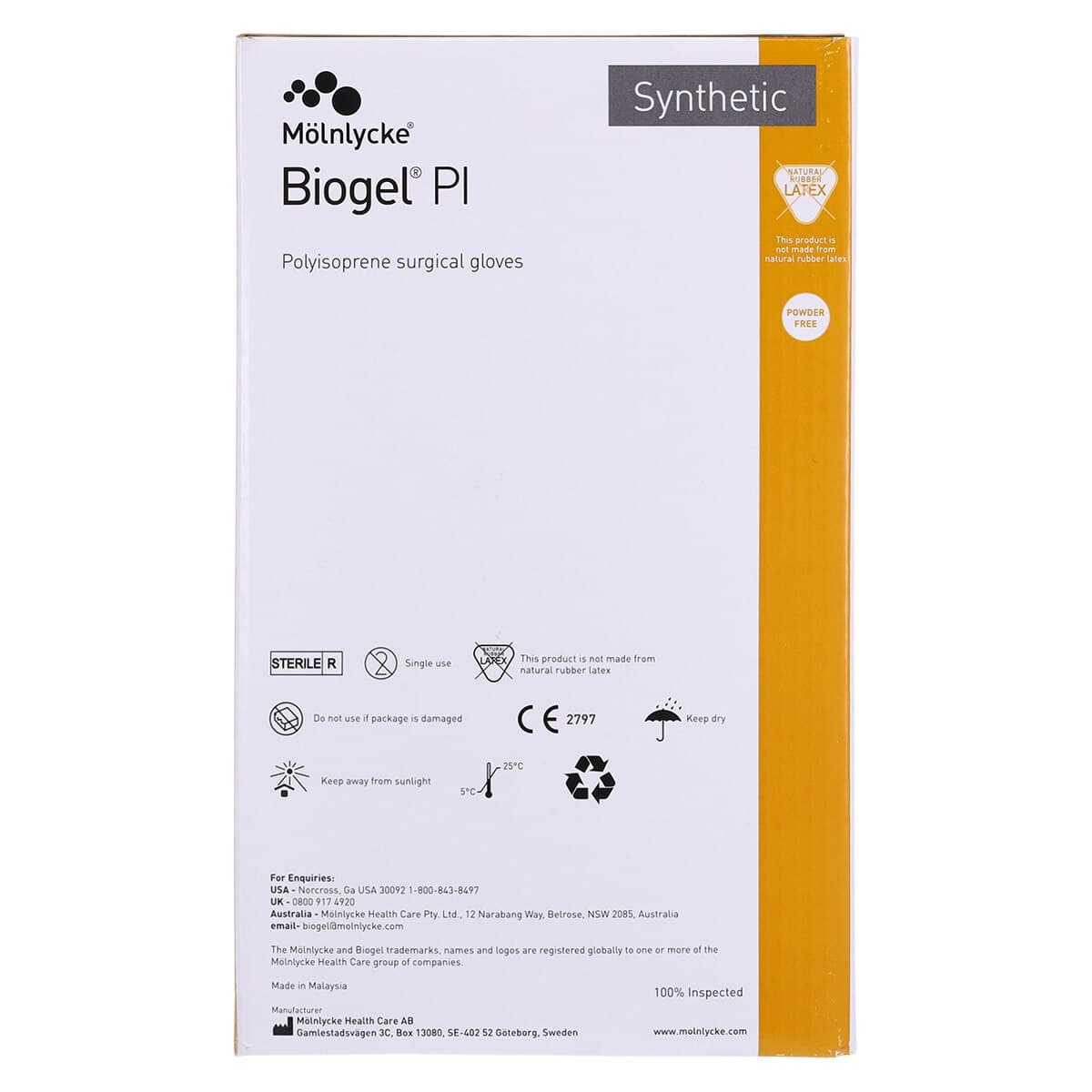 Biogel Skinsense PI 8.0 Surgical Powder-Free Polychloroprene Gloves, Sterile, Size 8.0, 50/Box thumbnail 7