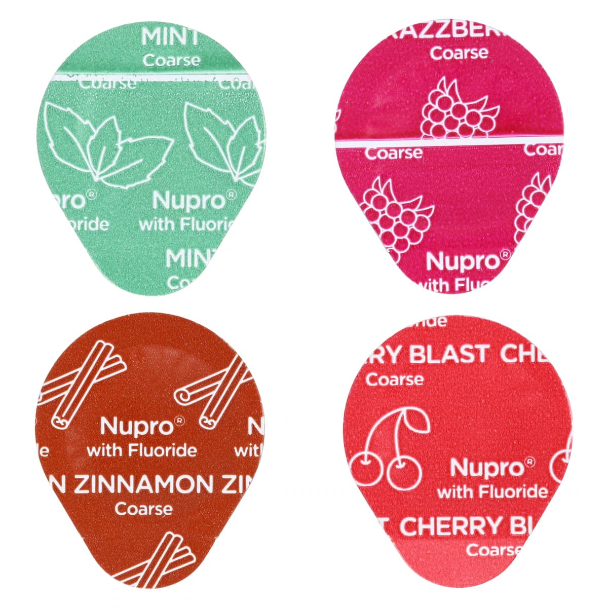 NUPRO® Prophy Paste, Coarse Grit, Adult Variety Pack with Fluoride, 200 Single-Dose Cups (50 each CherryBlast, Mint, Razzberry, Zinnamon), 638028 thumbnail 5