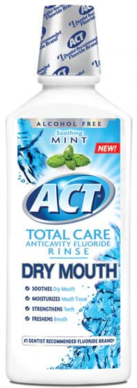 ACT Total Care Dry Mouth Oral Rinse, Soothing Mint, 0.02% NaF, 18 oz/Bottle - ACT Total Care Dry Mouth - Image 1