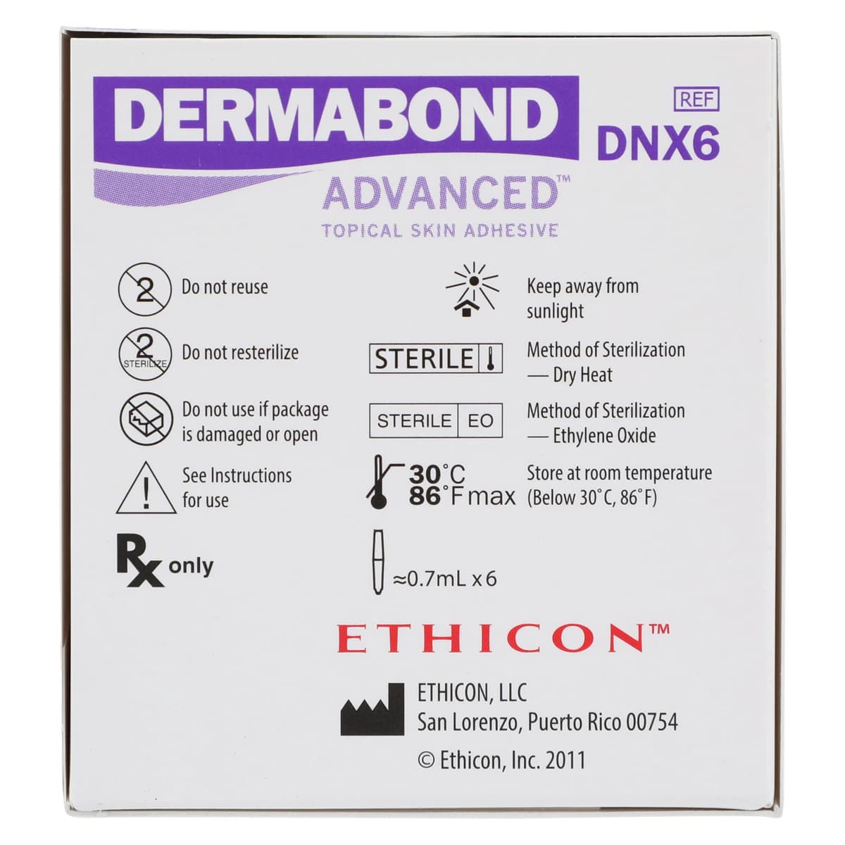 Dermabond Advanced Topical Skin Adhesive, 2-Octyl Cyanoacrylate, 0.7mL, Violet, 6/Box thumbnail 5