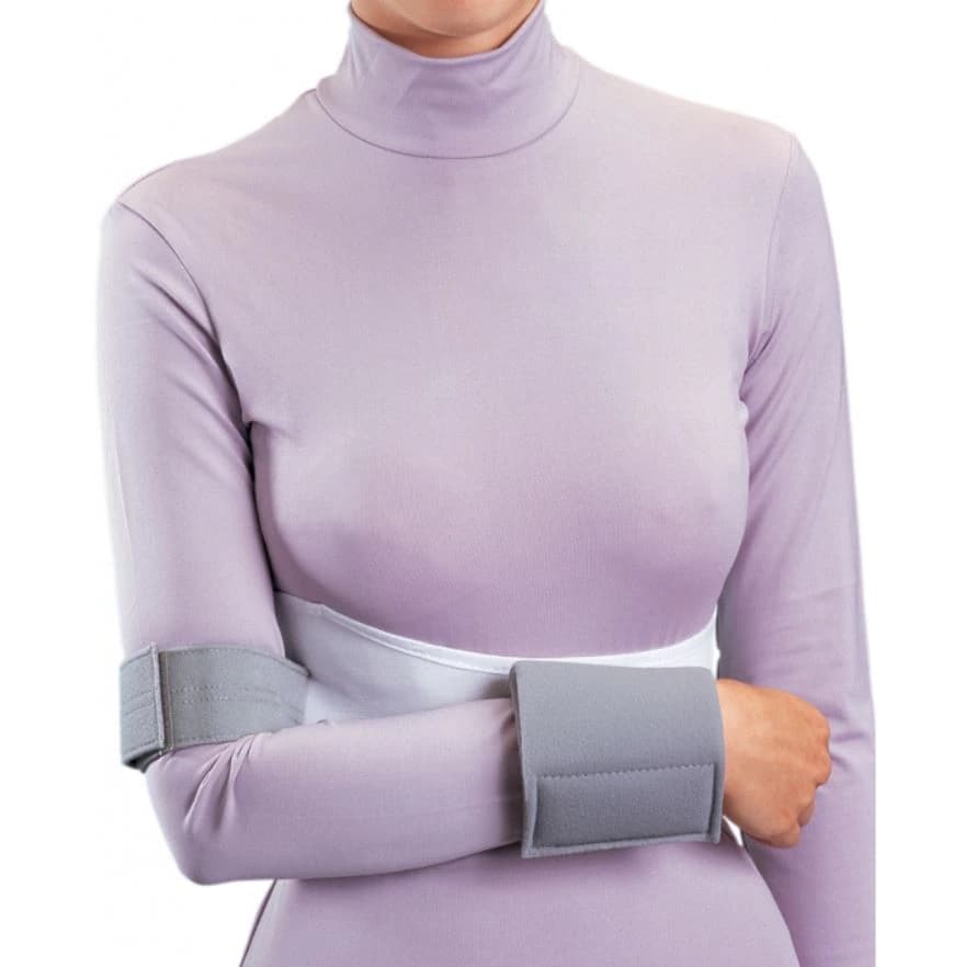 Procare Shoulder Immobilizer, Adult Small, White/Green, 32-36" - Immobilizer Wh/Gr Shoulder - Image 1
