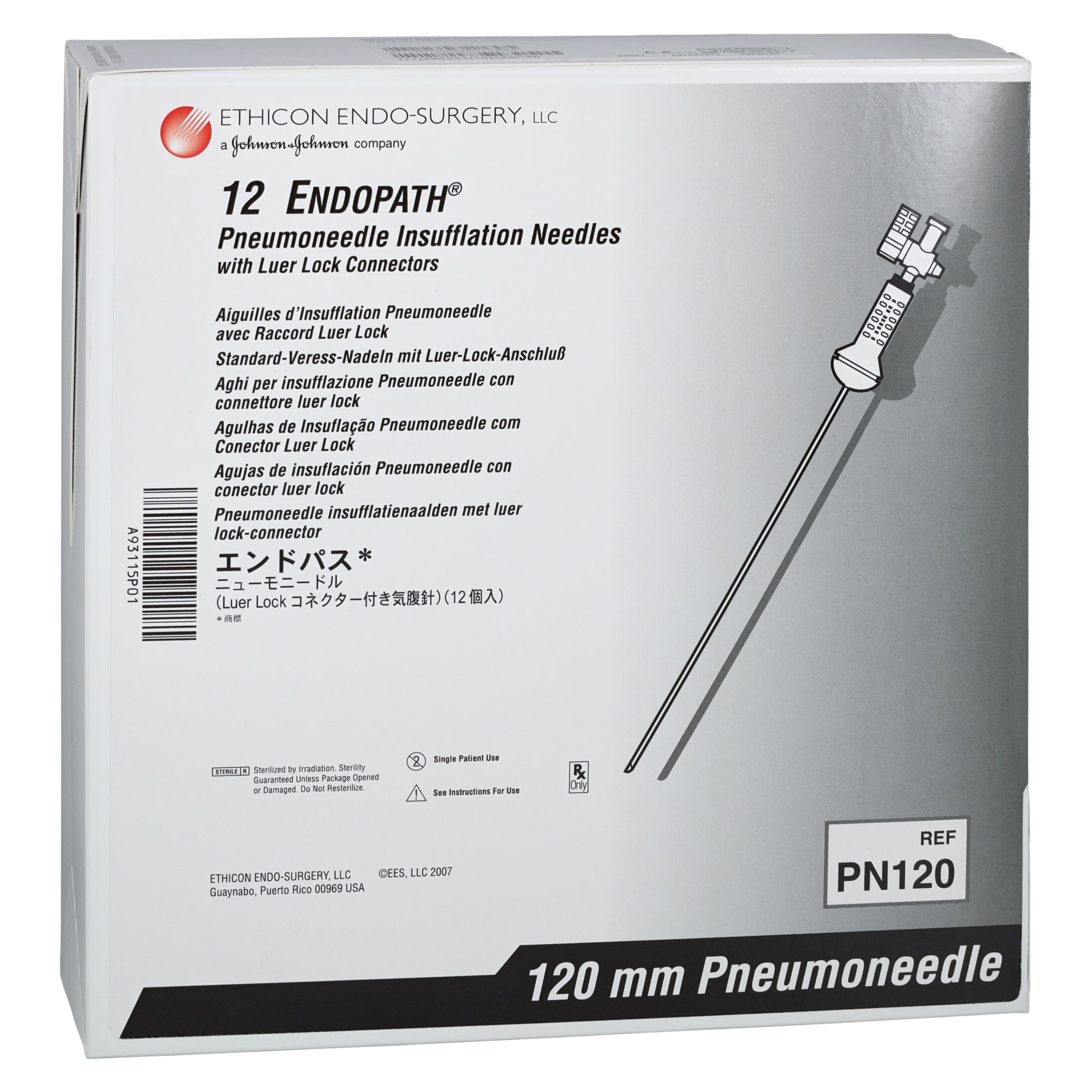Endopath Pneumoperitoneum Insufflation Needle, 12mm, Disposable - Endopath Pneumoperitoneum Ndle - Image 1
