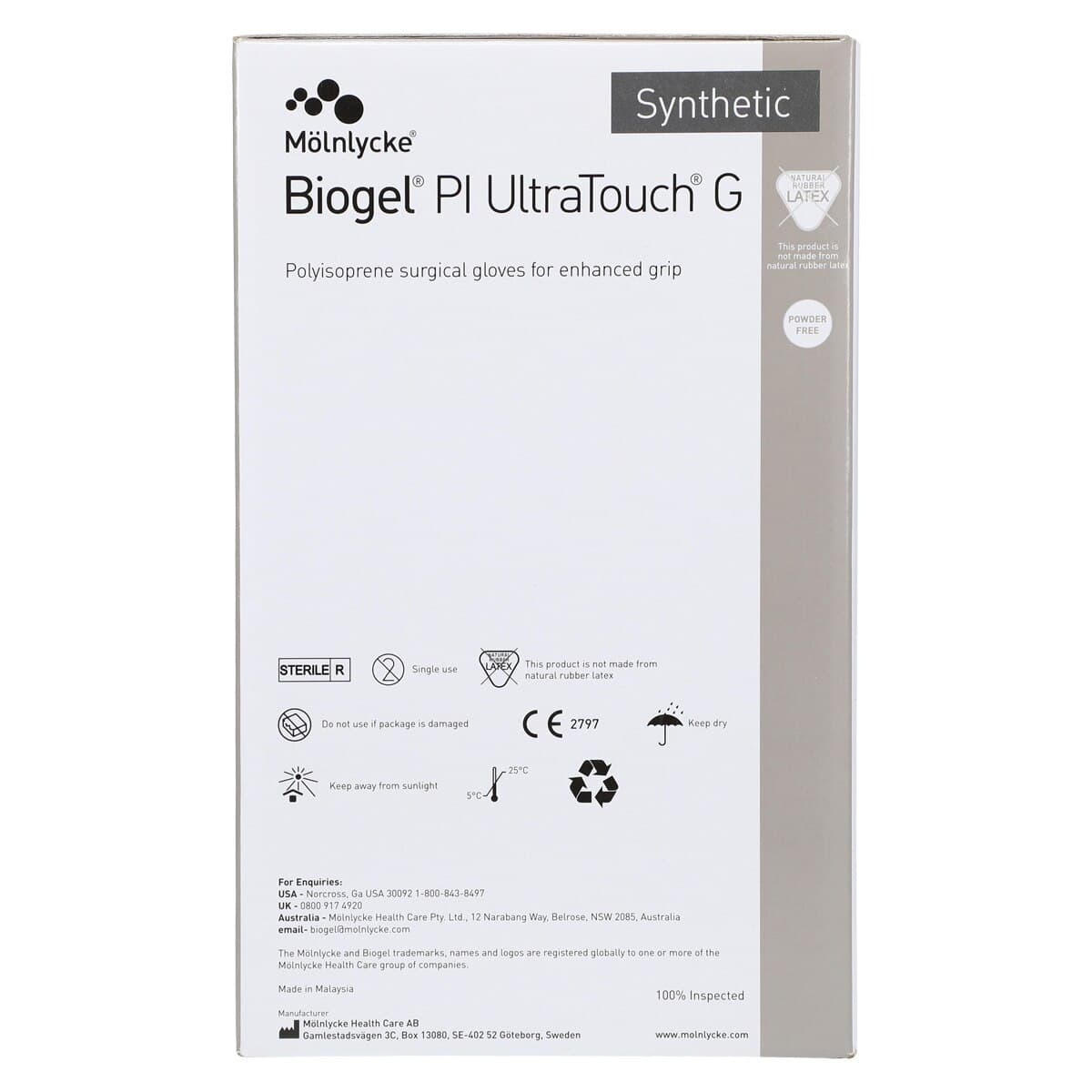 Biogel PI UltraTouch G Polyisoprene Surgical Gloves, Size 7, Straw, 50/Box thumbnail 7