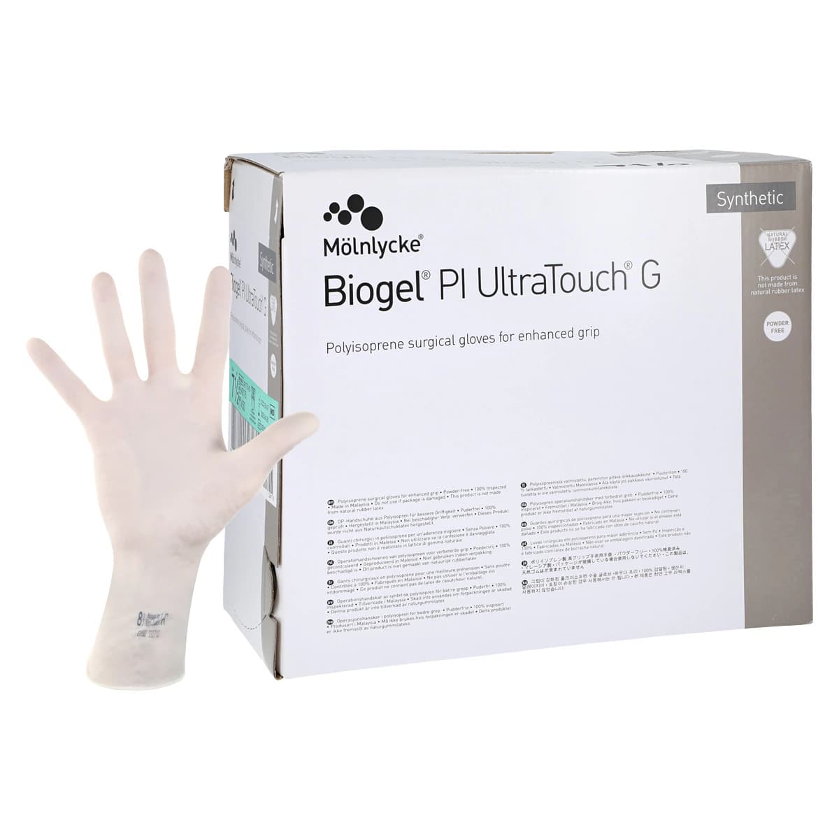 Biogel PI UltraTouch G Polyisoprene Surgical Gloves, Size 7.5, Straw thumbnail 2