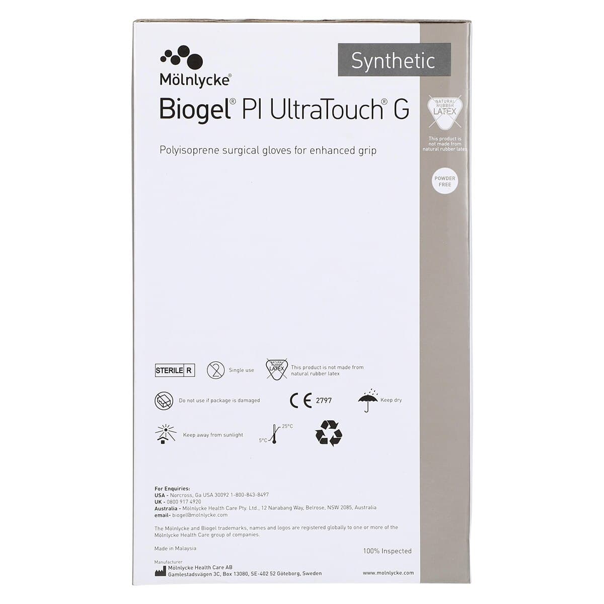 Biogel PI UltraTouch G Polyisoprene Surgical Gloves, Size 7.5, Straw thumbnail 7