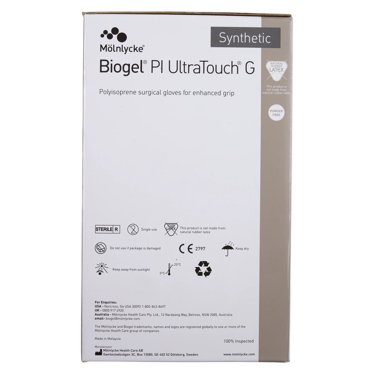 Biogel PI UltraTouch G Polyisoprene Surgical Gloves, Size 8, Straw, 50/Bx thumbnail 6