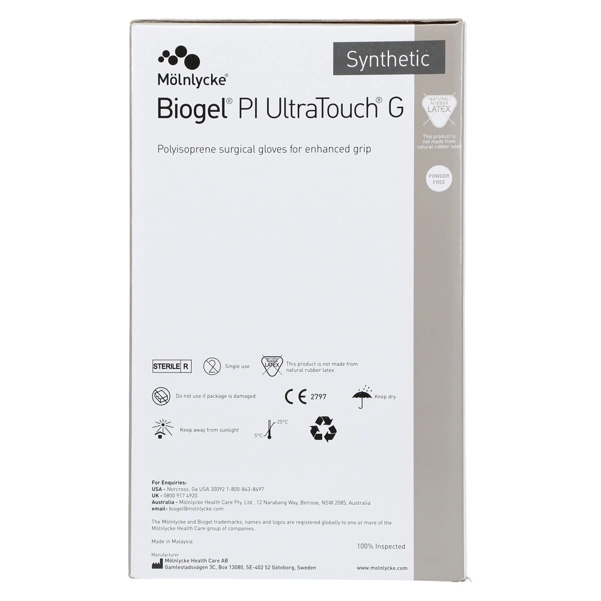 Biogel PI UltraTouch G Polyisoprene Surgical Gloves, Size 8.5, Straw thumbnail 7