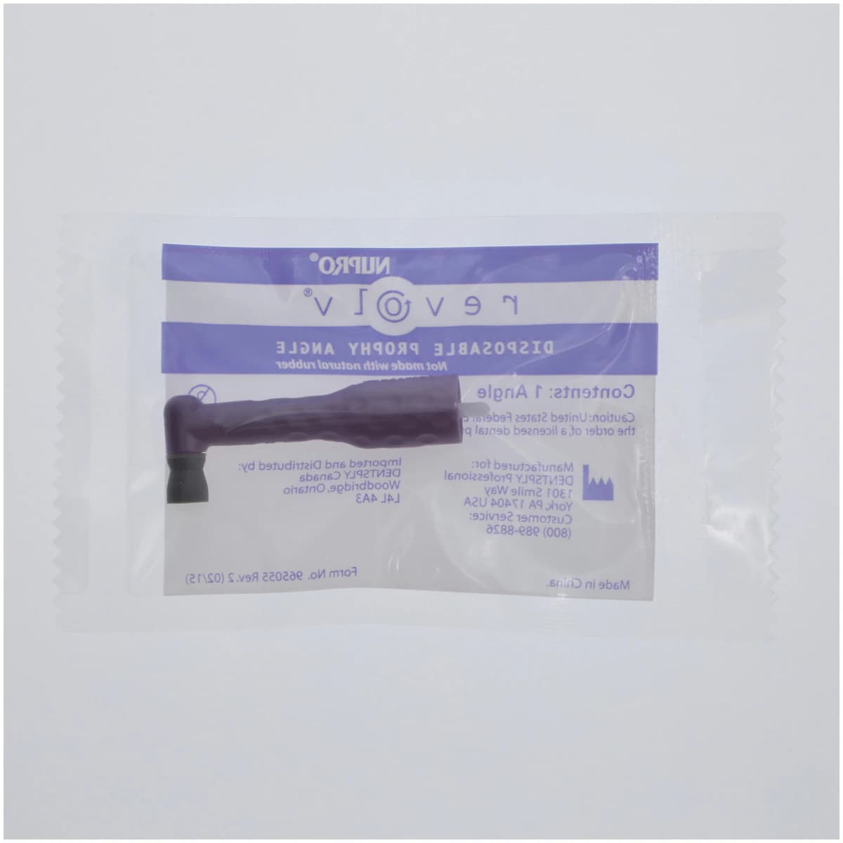 NUPRO revolv® Slim Disposable Prophy Angles, Soft Cup, 90-Degree, Lavender, 1200/Box thumbnail 2
