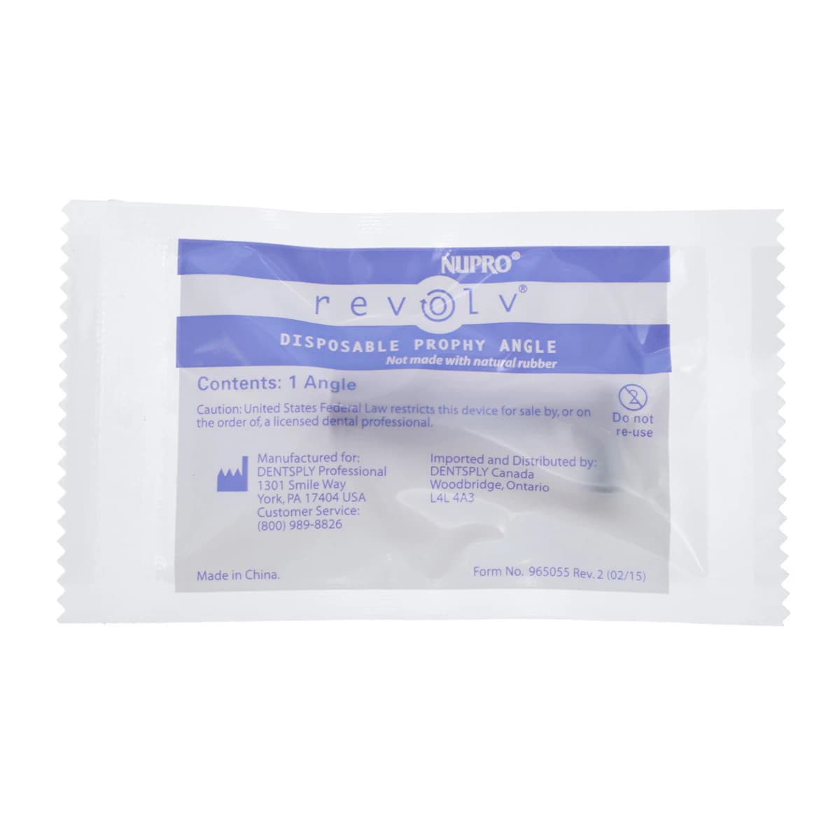 NUPRO revolv® Slim Disposable Prophy Angles, Spiral Cup, 90-Degree, Lavender, 1200/Box, 965068 - NUPRO revolv® Slim Disposable Prophy Angles Spiral 90 Economy Box of 1200 - Image 1