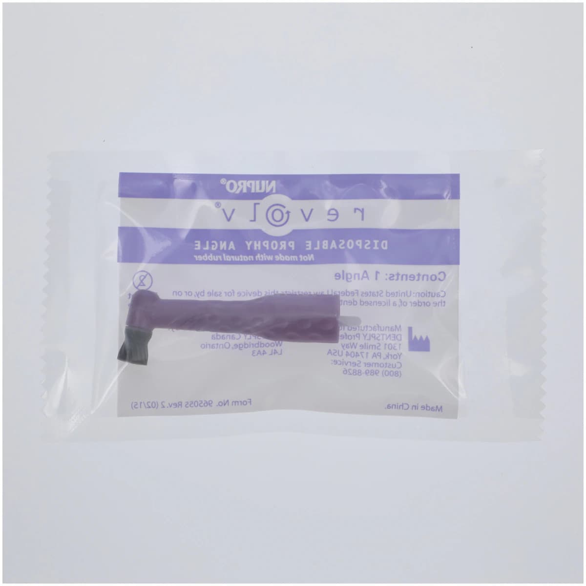 NUPRO revolv® Slim Disposable Prophy Angles, Contra Angle, Spiral Cup, Lavender, 1200/Box, 965069 thumbnail 2