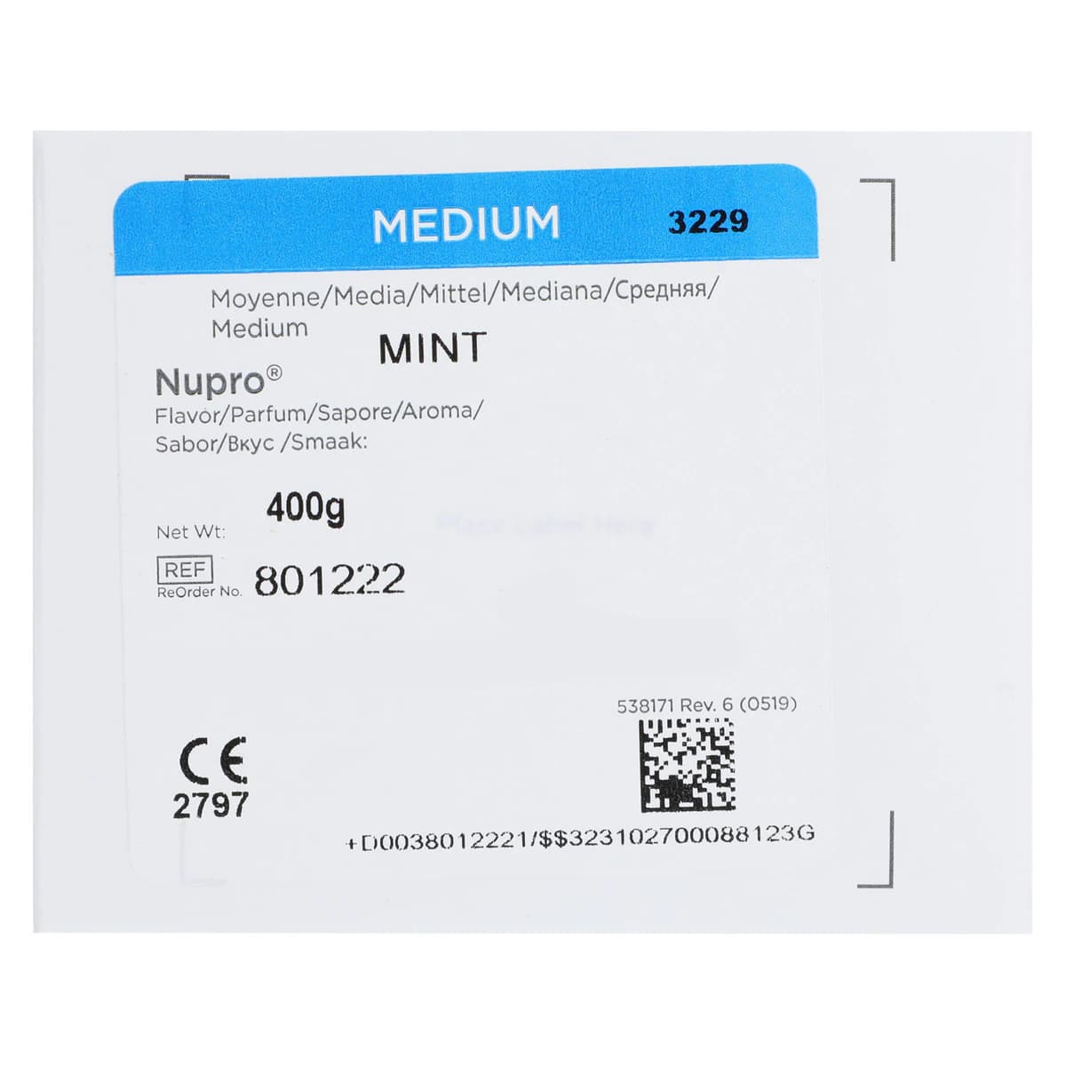 Nupro Extra Care Prophy Paste, Fluoride, Medium Grit, Mint, Unit Dose Cups, 200/Box, 801222 thumbnail 4