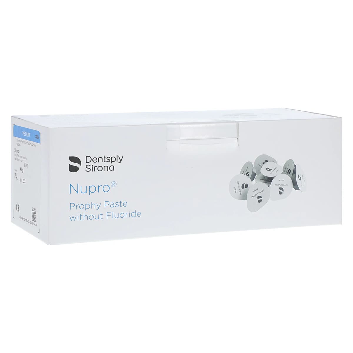 NUPRO Prophy Paste, Medium Grit, Mint, Without Fluoride, Unit Dose Cups, 200/Box, 801223 - Nupro Prophy Paste Medium Mint w/o Fluoride 200/Bx - Image 1
