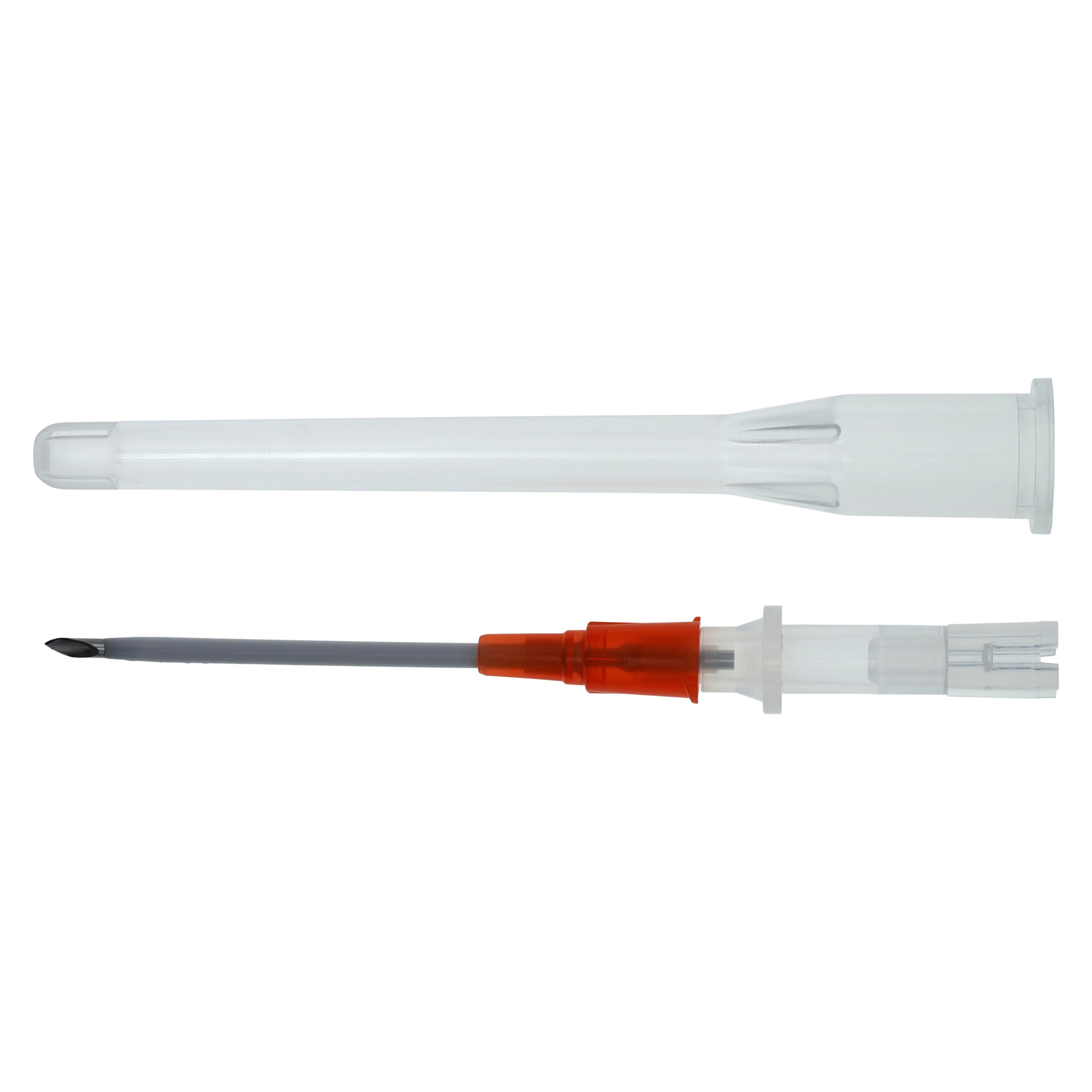 Jelco Peripheral IV Catheter, 14 Gauge, 1-1/4", Radiopaque, Straight with Wings, Sterile, Orange, Each - Jelco IV Catheter Radiopaque - Image 1
