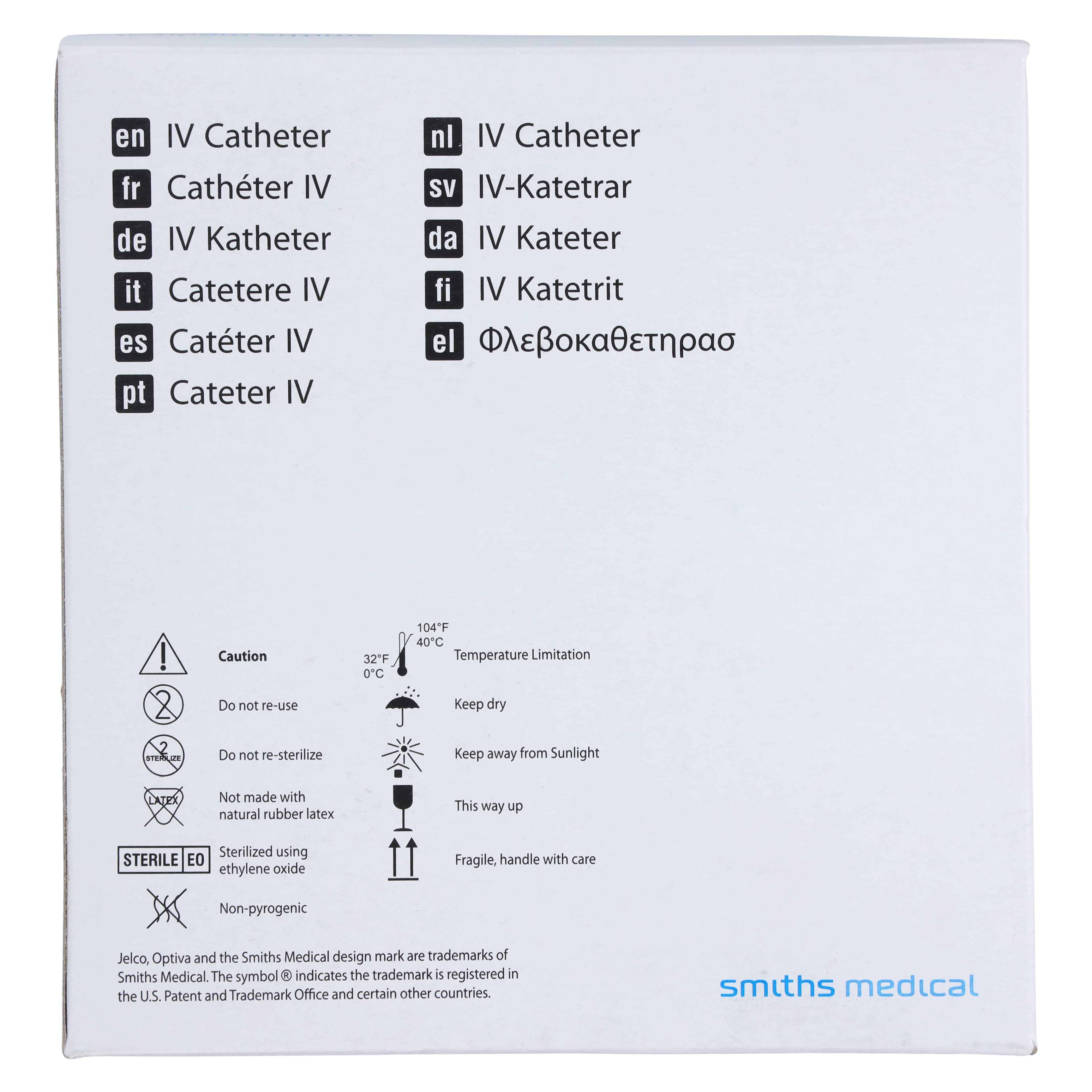 Jelco Peripheral IV Catheter, 20 Gauge, 1-3/4", Radiopaque, Straight with Wings, Pink, Sterile, 50/Box thumbnail 6