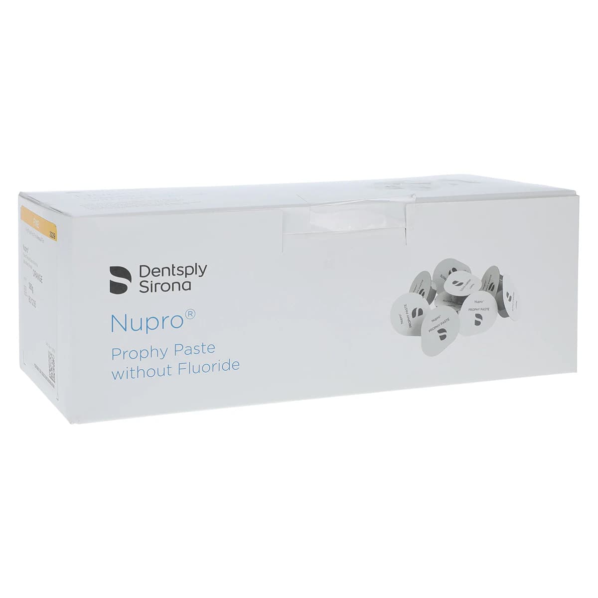 Nupro Prophy Paste, Fine Grit, Orange, Without Fluoride, Unit Dose Cups, 200/Box, 801235 - Nupro Prophy Paste Fine Orange w/out Fl. (200) - Image 1