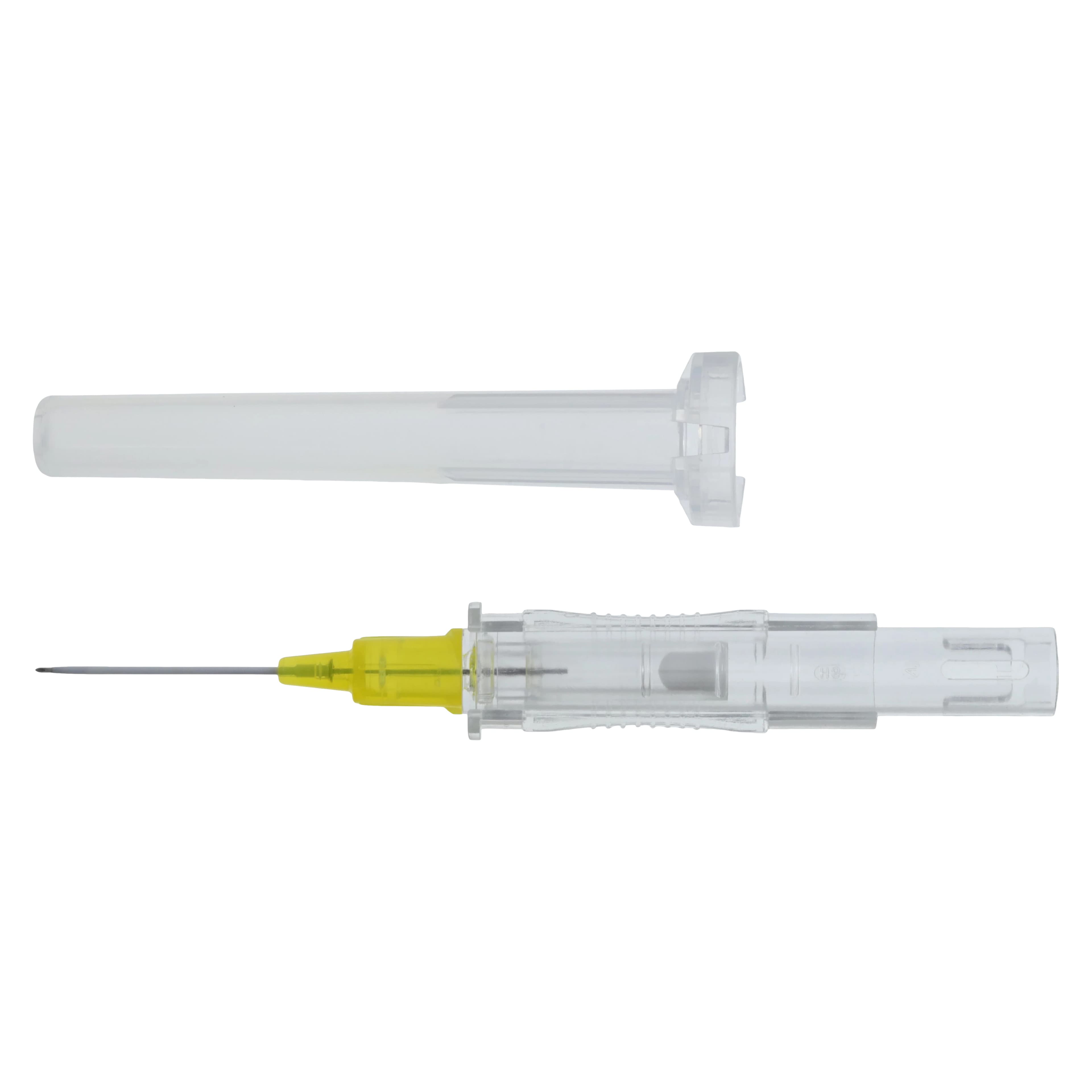 Jelco Protectiv Safety IV Catheter, 24 Gauge, 3/4", Yellow, Straight, Sterile, Latex-Free, Each thumbnail 2