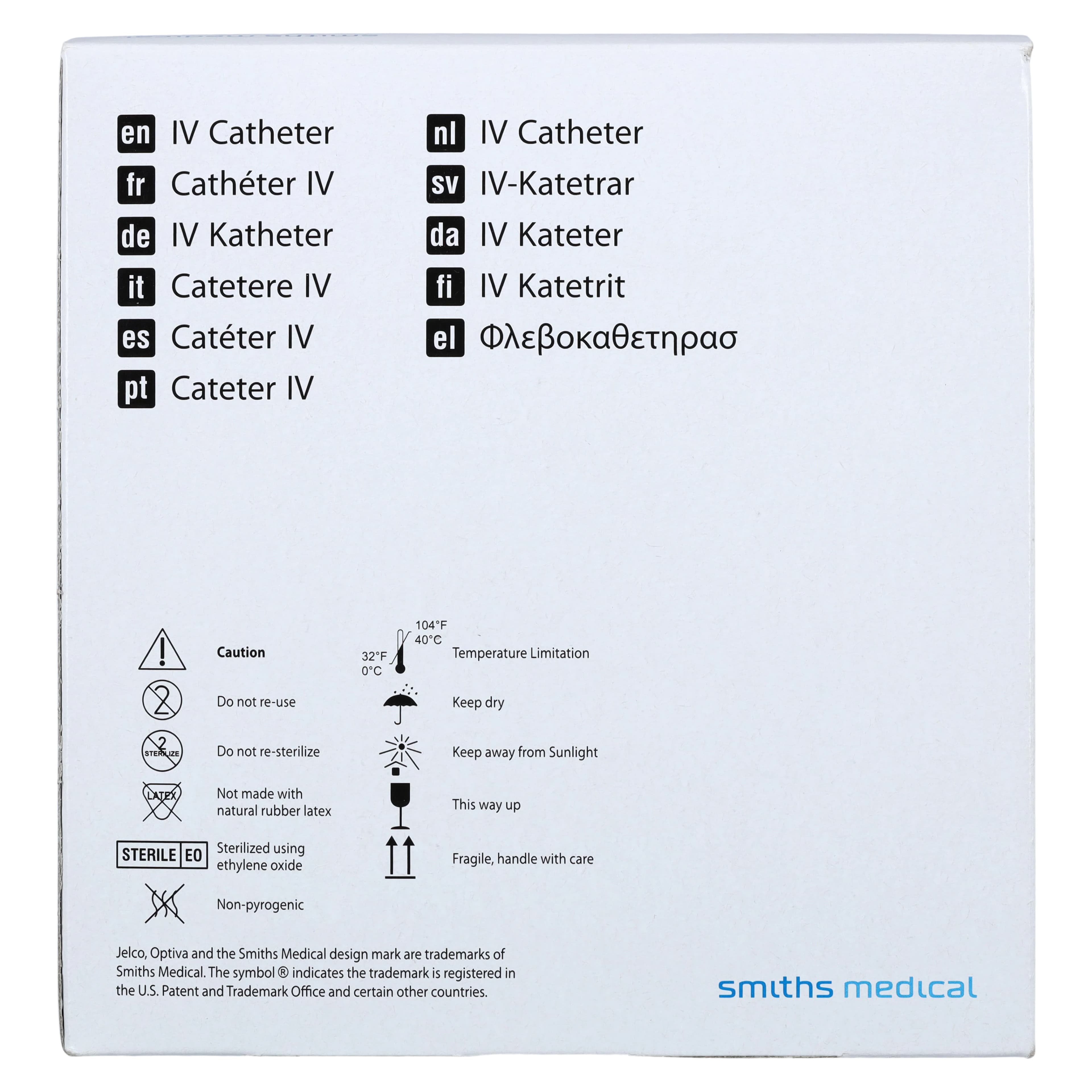 Jelco IV Catheter Radiopaque, 22 Gauge, 1", Blue, Straight, Sterile, Latex-Free, 50/Box thumbnail 5