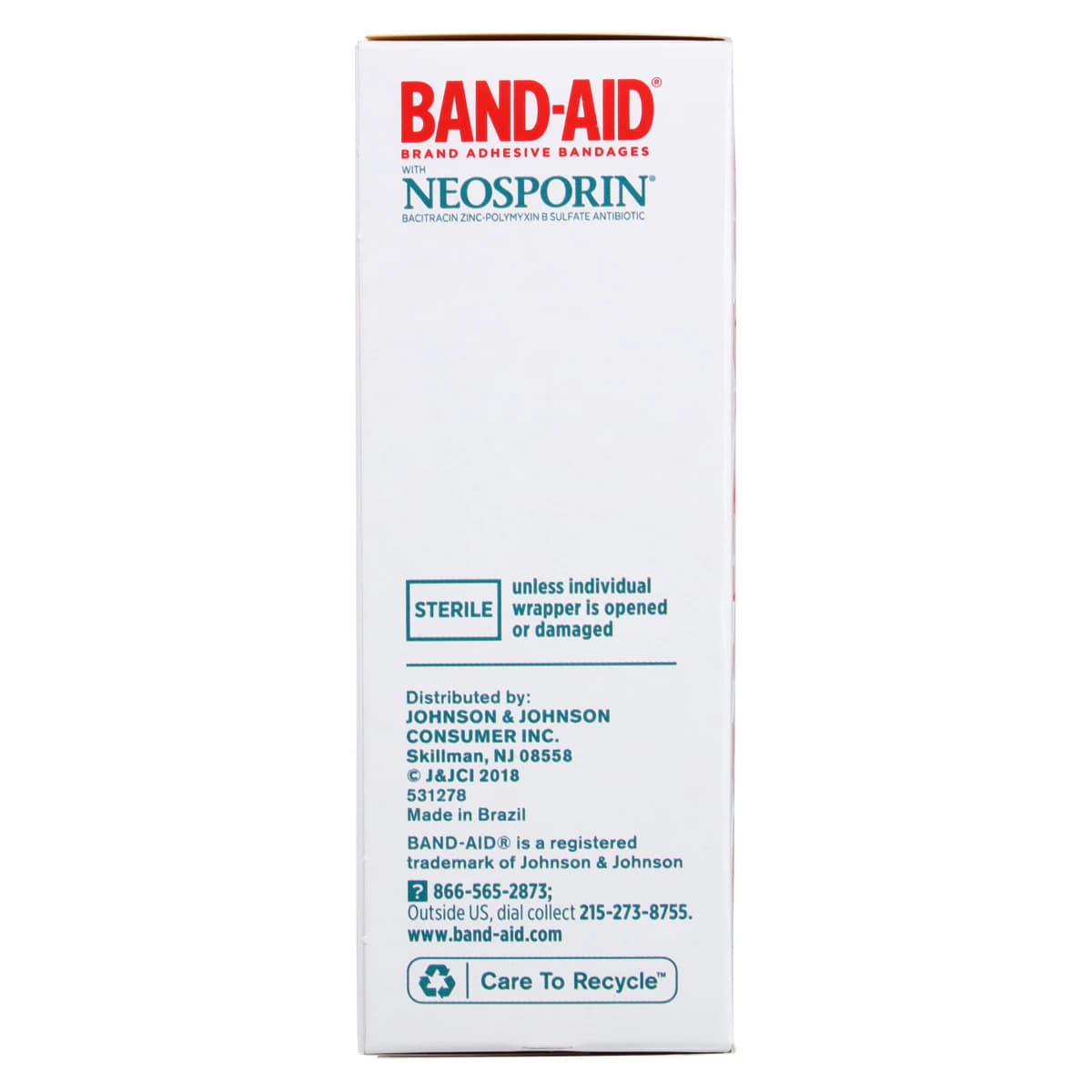 Band-Aid Plus Antibiotic Adhesive Bandage, Plastic, Assorted Sizes, Flesh, Sterile, 20/Box thumbnail 6