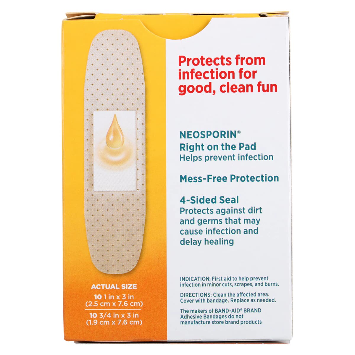 Band-Aid Plus Antibiotic Adhesive Bandage, Plastic, Assorted Sizes, Flesh, Sterile, 20/Box thumbnail 8