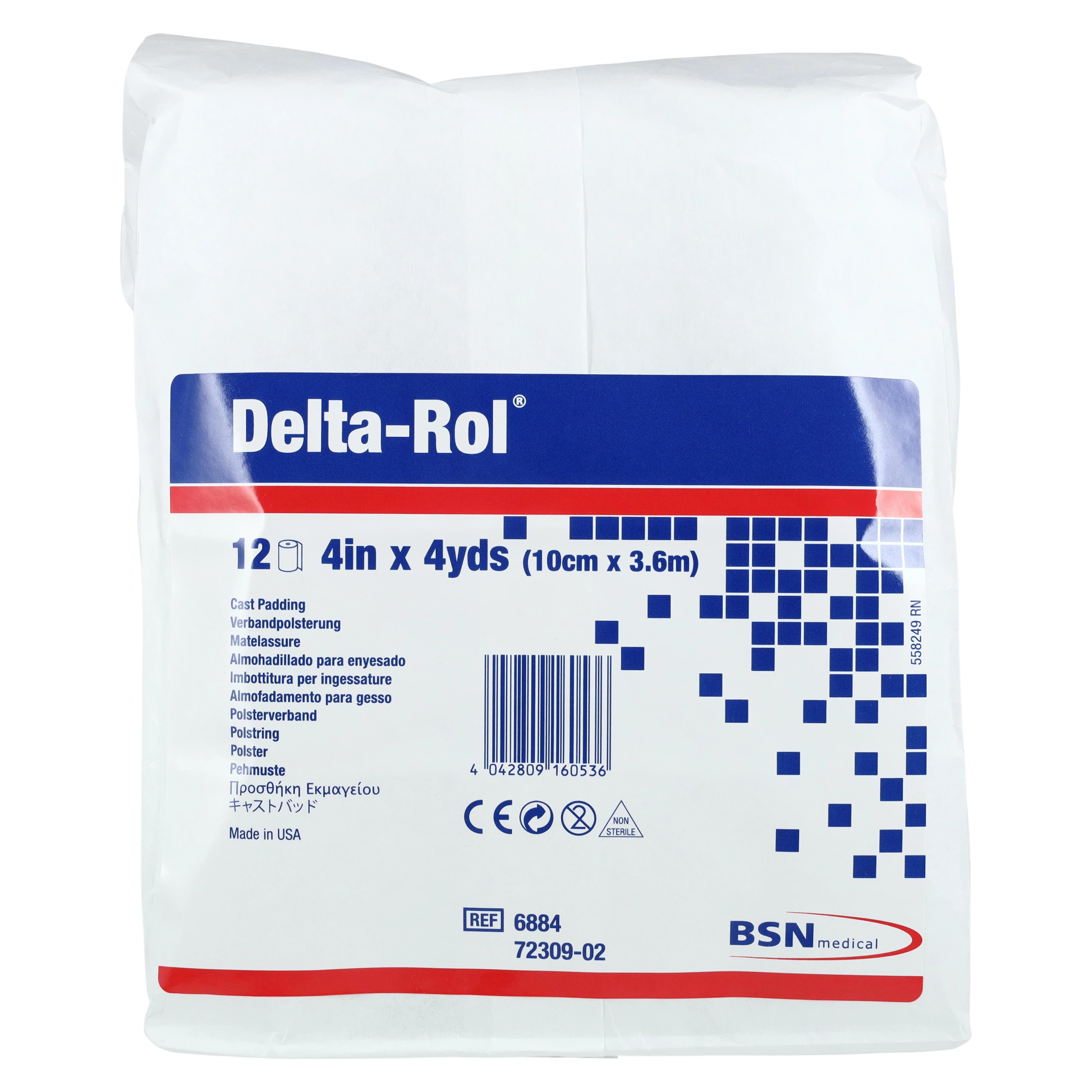 Delta-Rol Cast Padding, White, 4" x 4 yd thumbnail 3