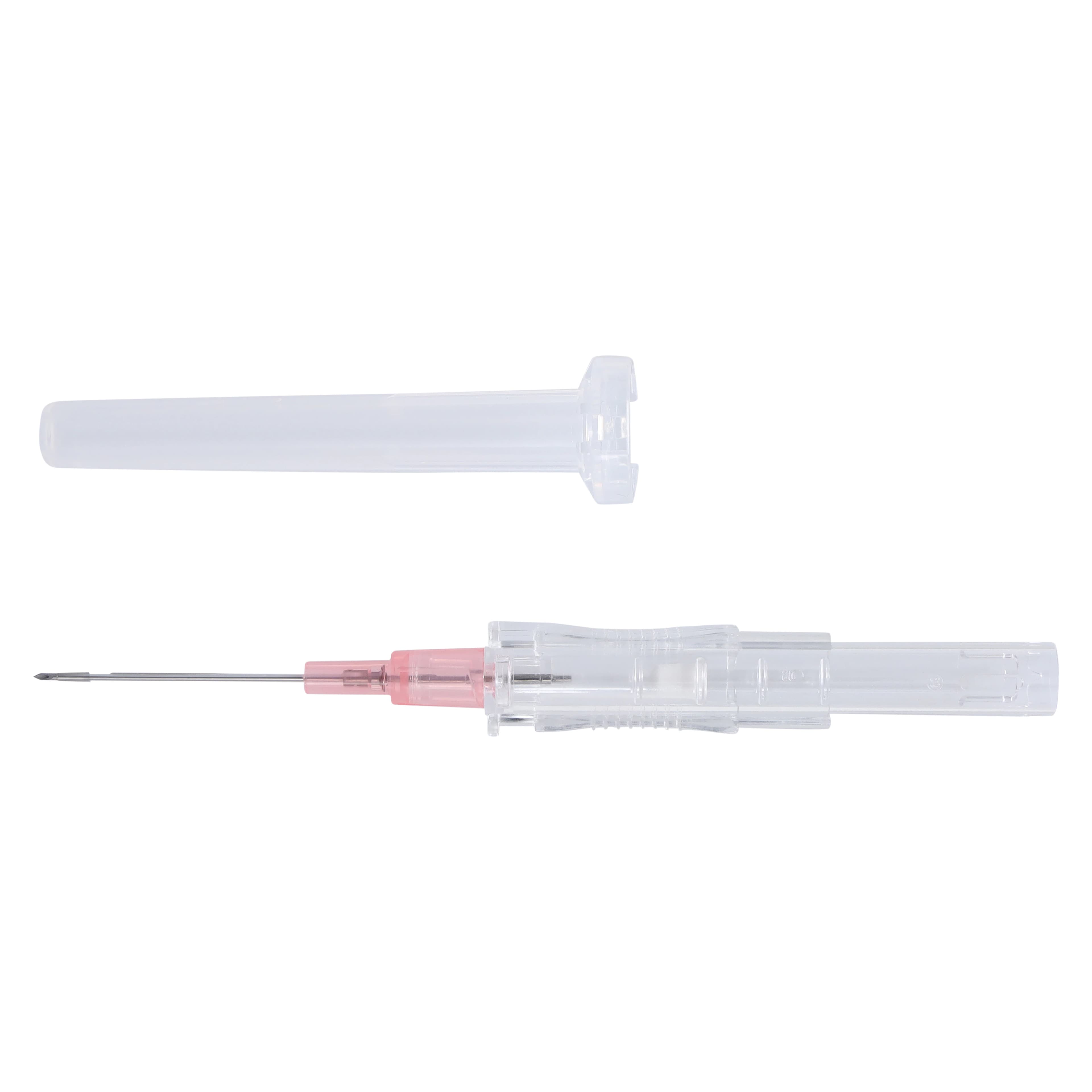Jelco Protectiv Plus IV Catheter, 20 Gauge, 1", Pink, Safety, Straight, Sterile, Latex-Free, 50/Box - Protectiv Plus IV Catheter - Image 1