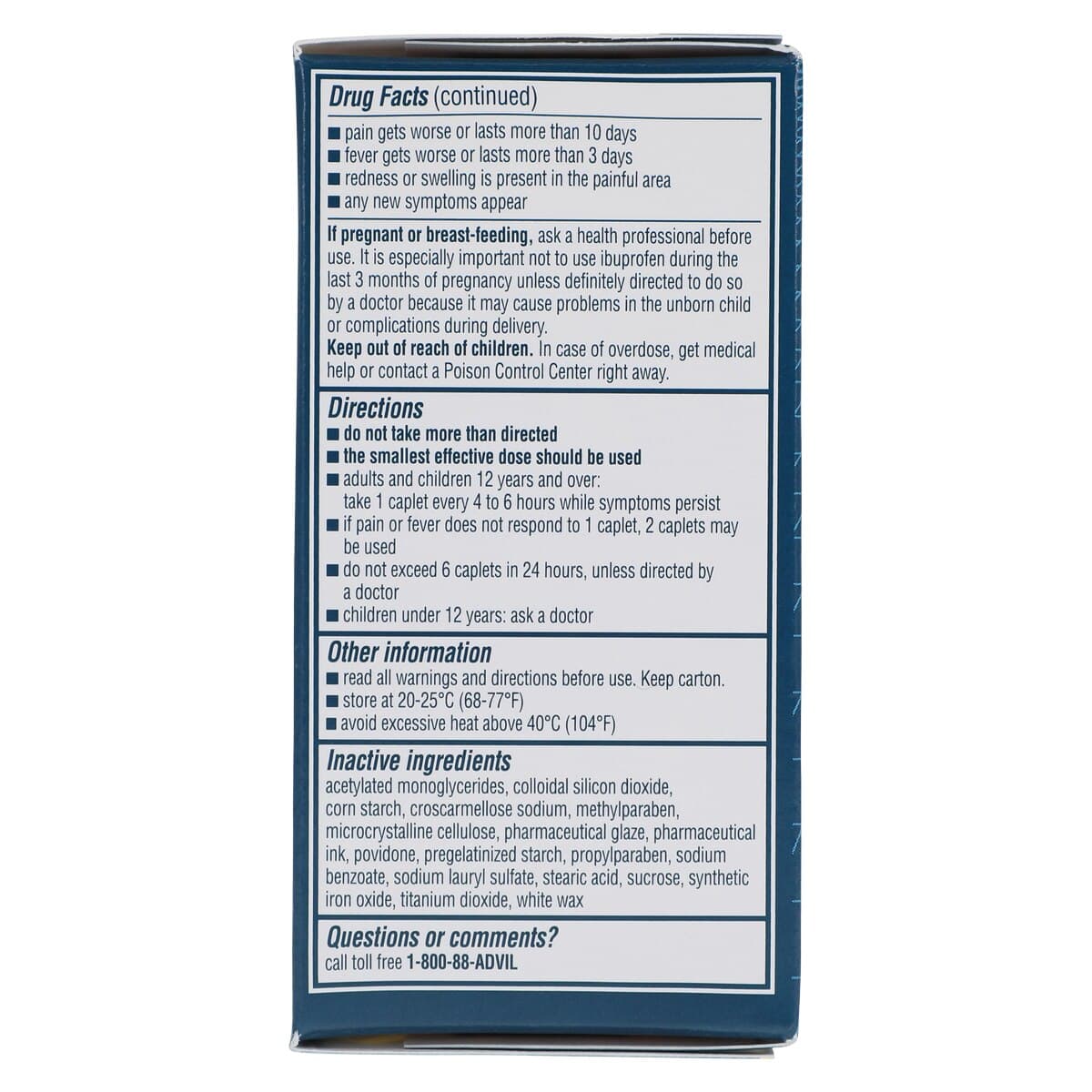 Advil Caplets, 200mg, NSAID, 100/Bottle thumbnail 4