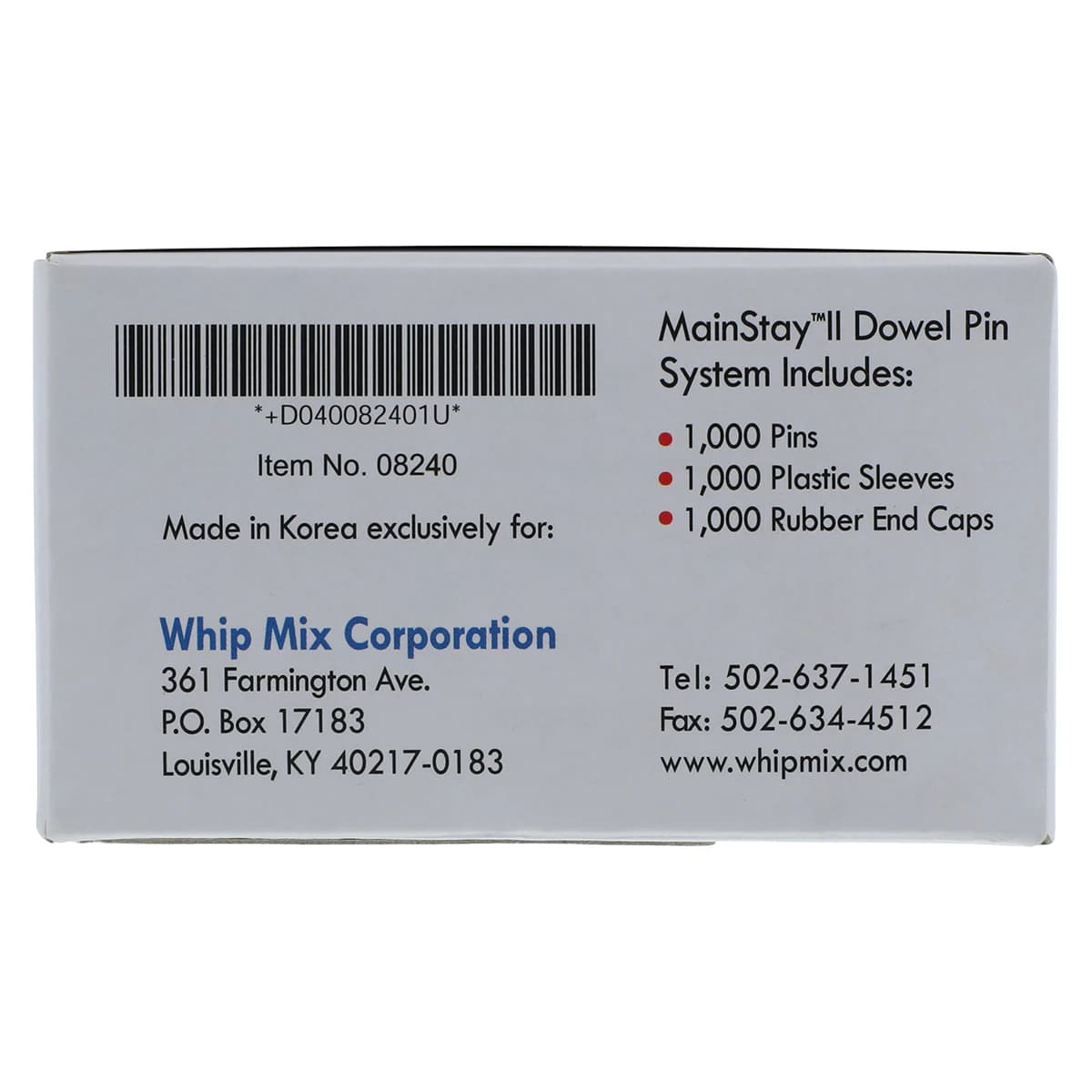 MainStay™ II Dual Pin Design Dowel Pin System, Pack of 1000, #08240 thumbnail 5