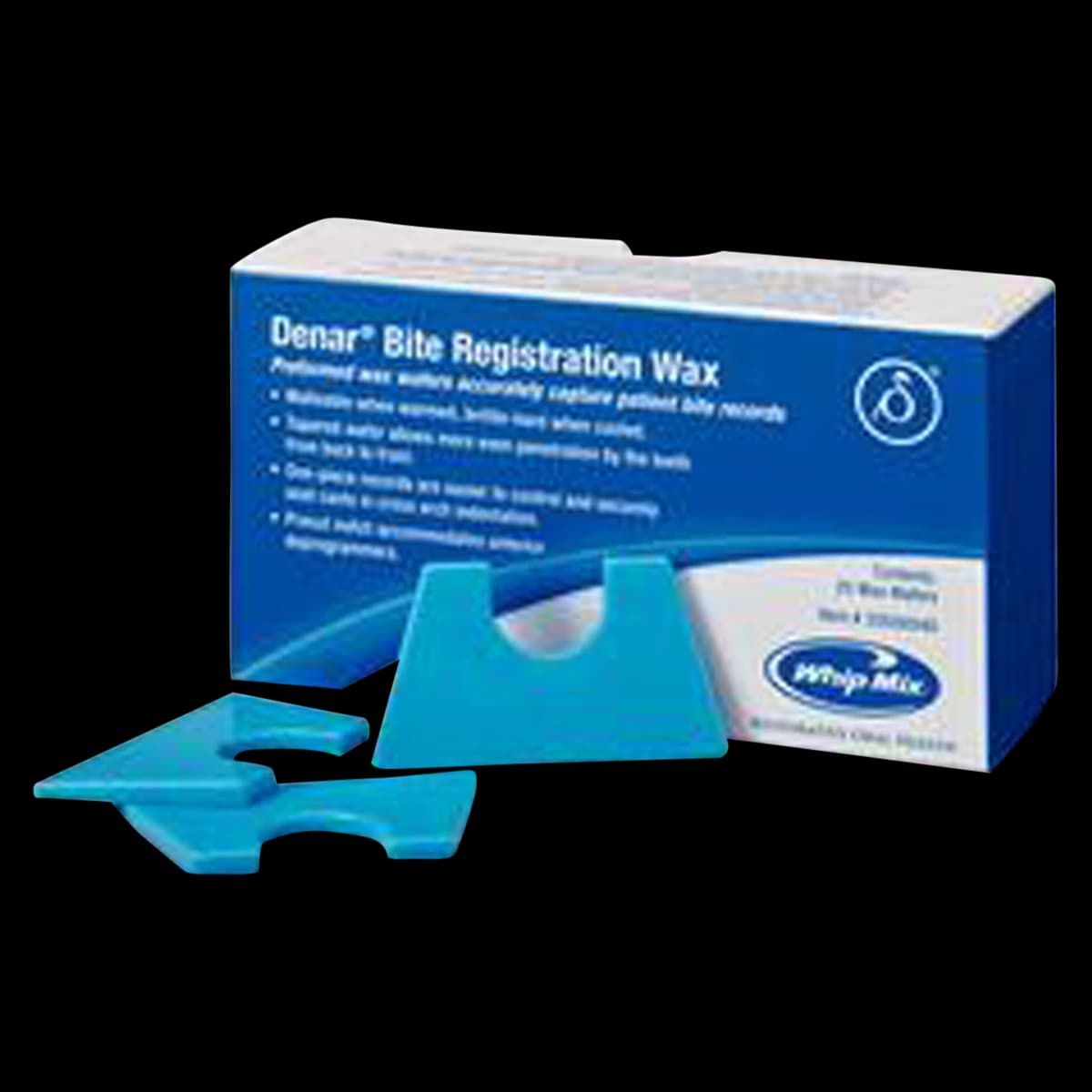 Denar Bite Registration Wax, Preformed Horseshoe Wafers, 25/Pack, 20000040 - Denar® Bite Registration Wax 25/Pack - Image 1