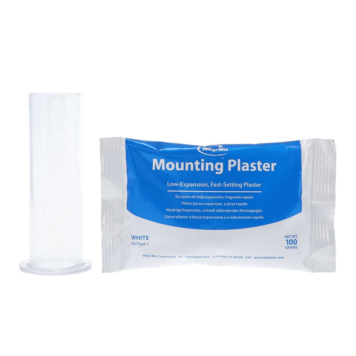 Whip Mix Mounting Plaster, Pre-weighed 100g Envelopes, Fast Set, White, 100/Pack, #15550 - Mounting Plaster Pre-weighed 100g Envelopes 100/Pack - Image 1