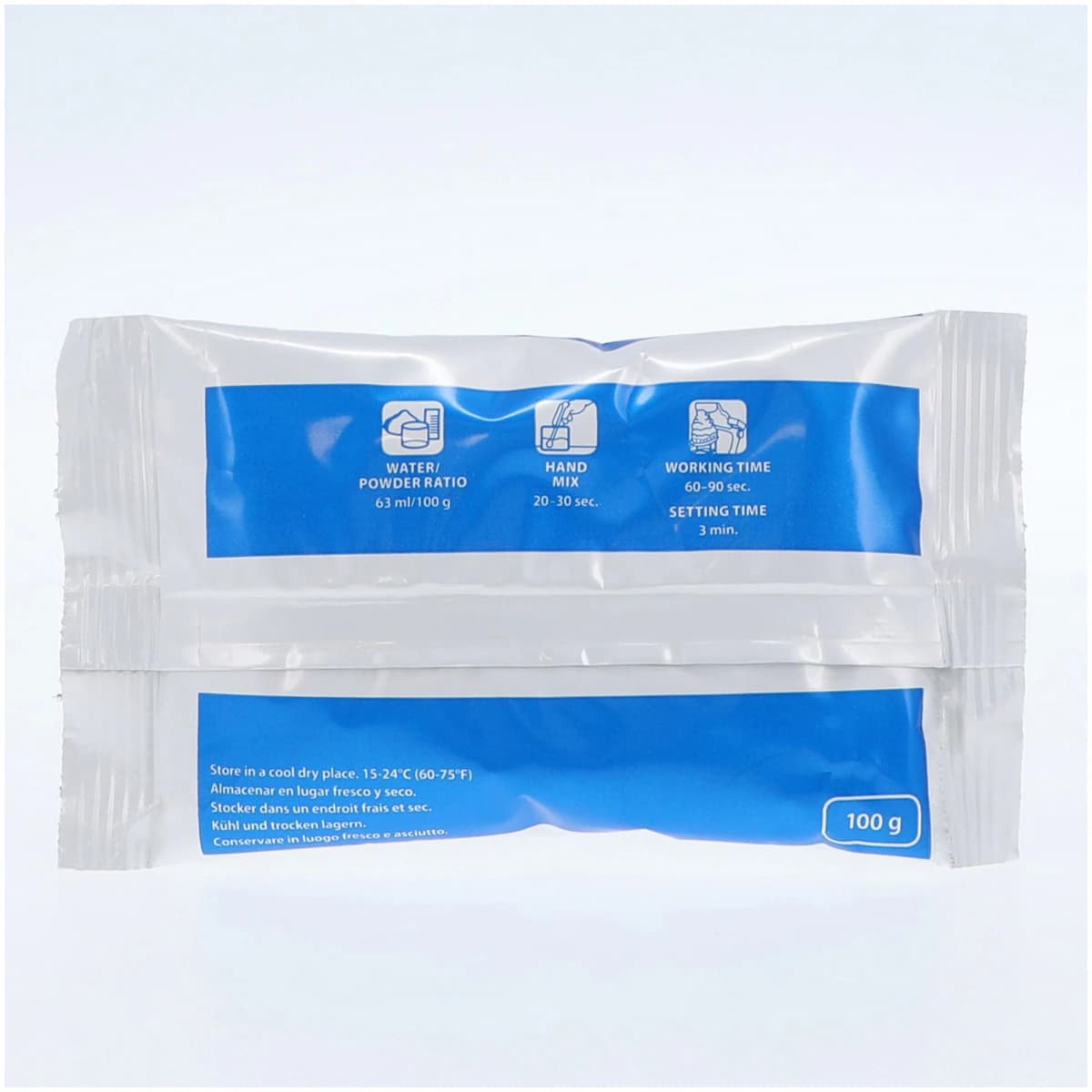 Whip Mix Mounting Plaster, Pre-weighed 100g Envelopes, Fast Set, White, 100/Pack, #15550 thumbnail 2