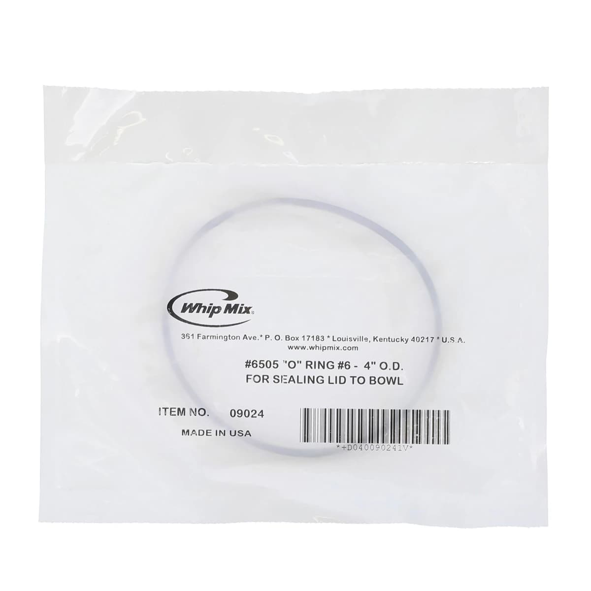 Whip Mix #6505 O-Ring #6 for Vac-U-Care Maintenance Kit, Pack of 1 (09024) - #6505 O Ring #6 - Image 1