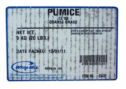 Whip Mix Pumice, Coarse Grit, Grade CL-60, 20 lb Carton, 03433 - Pumice Coarse Cl60 20Lb - Image 1