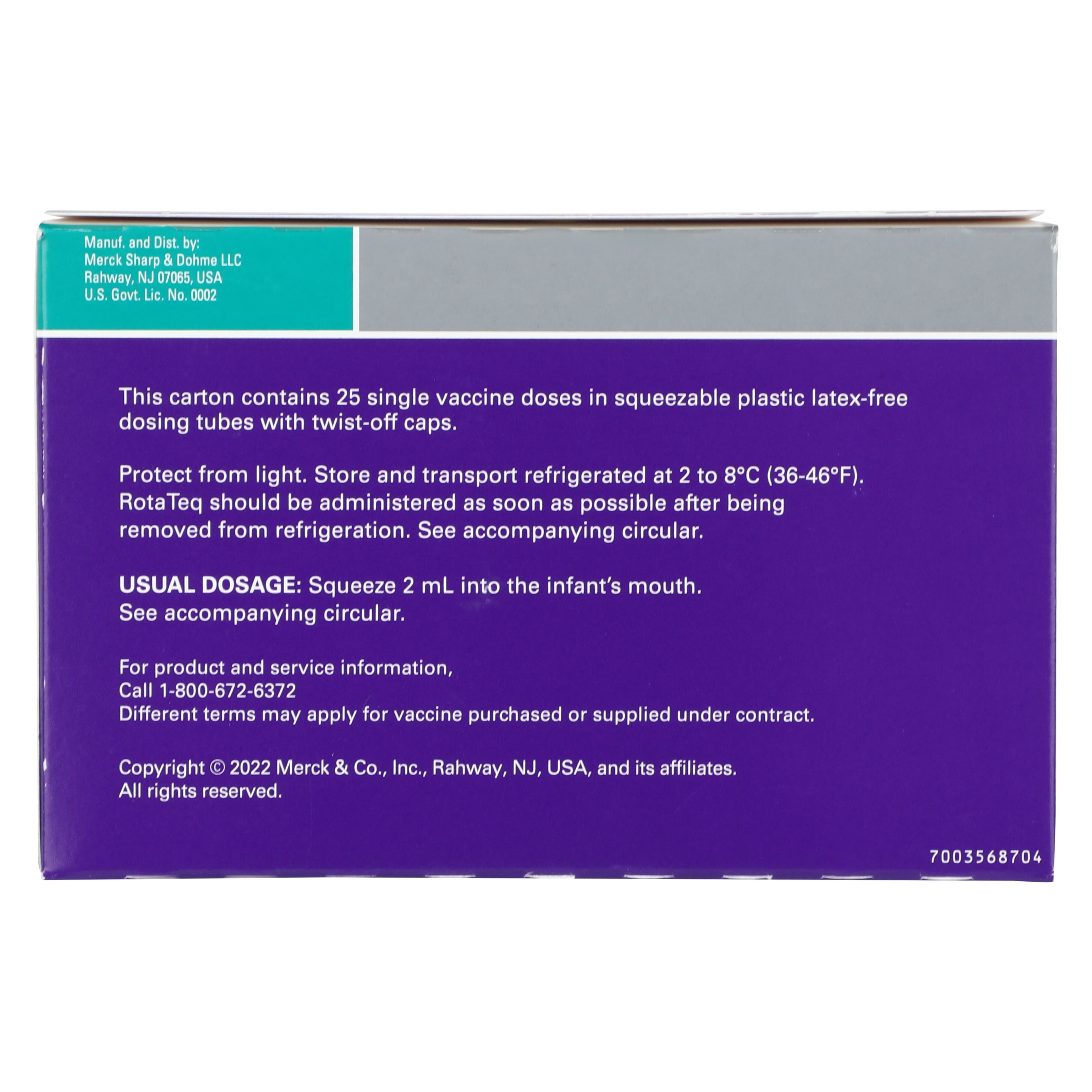 RotaTeq Rotavirus Vaccine, Oral Solution, 2 mL Tube, 25/Package thumbnail 2