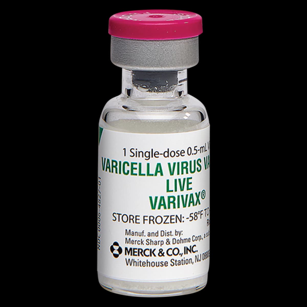 Varivax (Varicella Virus Vaccine Live) 0.5 mL Single-Dose Vial, 10/Box - Varivax Chickenpox SDV Inj - Image 1