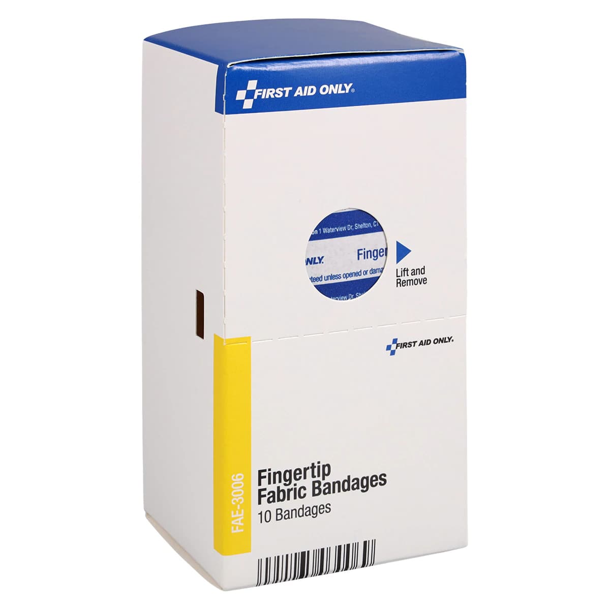 First Aid Only Adhesive Bandage Woven Fabric Fingertip, 1.75" x 2", Tan, Sterile, 10/Box thumbnail 2