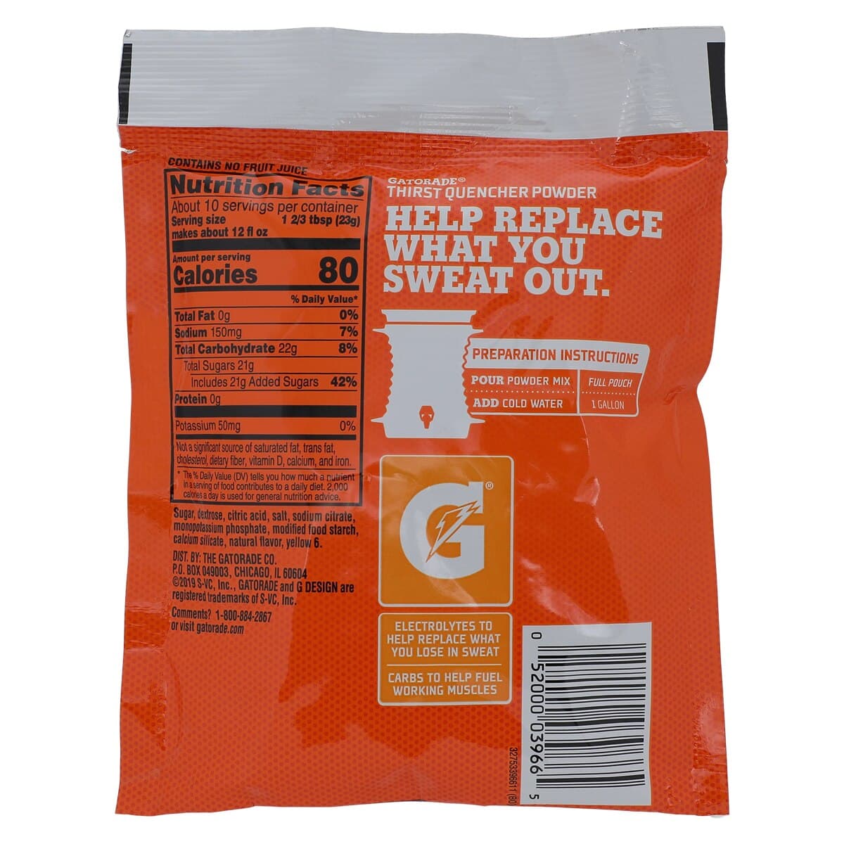 Gatorade Thirst Quencher Orange Powder Packets, 8.5 oz, 40/Case thumbnail 2