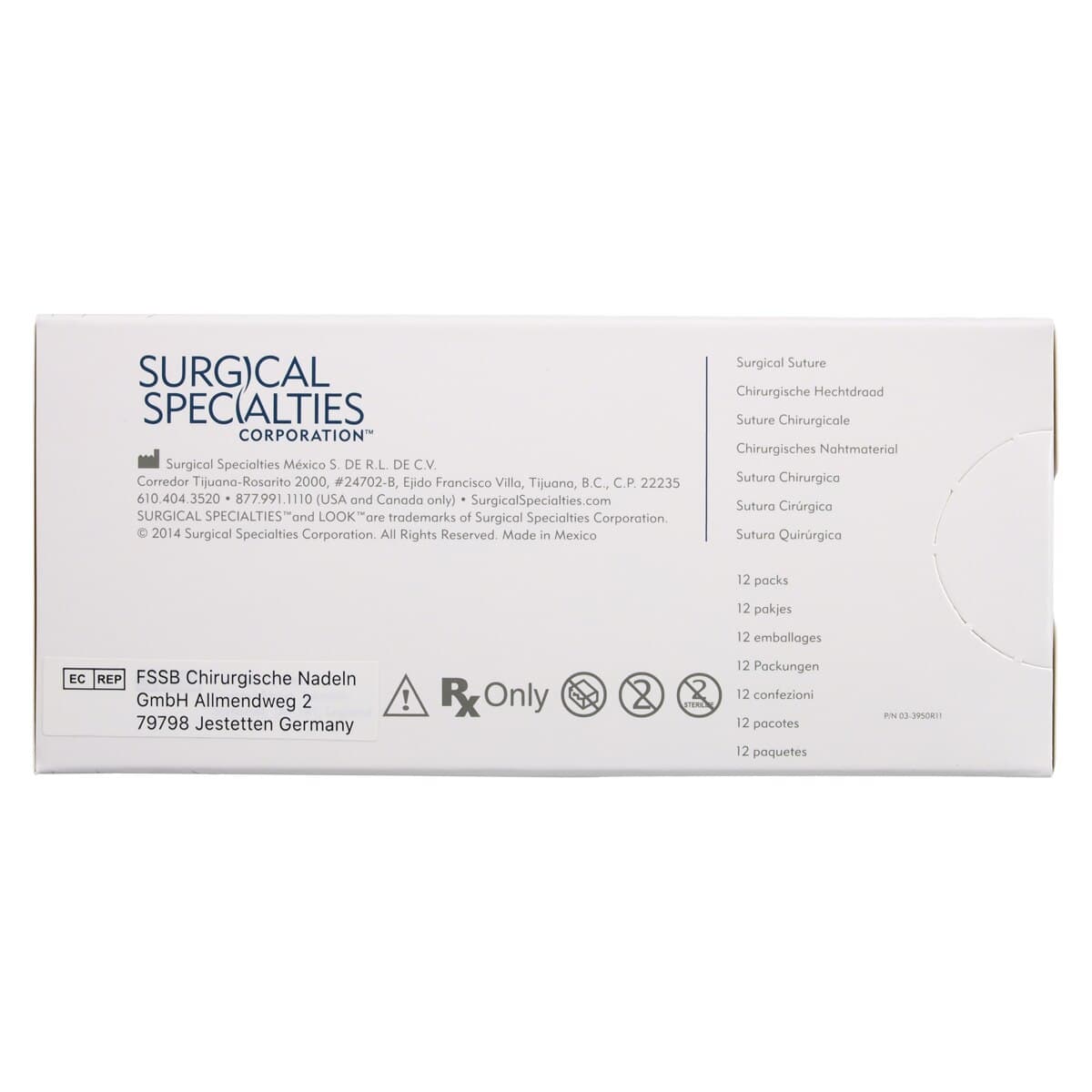 Look Silk Suture, Black Braided, Non-Absorbable, 4-0, 18" (45 cm), C26 Reverse Cutting Needle (15 mm, 1/2 Circle), 12/Pk, 777B thumbnail 4
