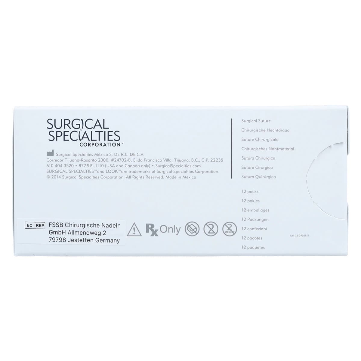 LOOK™ PolySyn™ Absorbable Suture, 4-0 PGA Braided, Undyed, C-7 Reverse Cutting Needle, 24 mm, 3/8 Circle, 27" (70 cm), 12/Box, 441B thumbnail 4