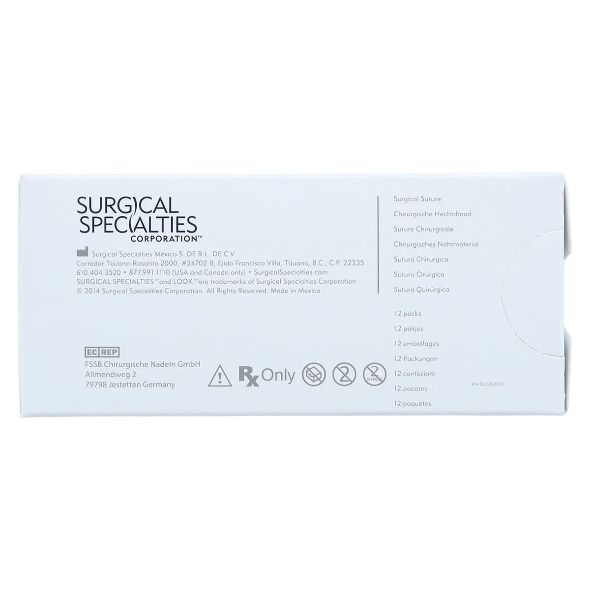 Look Nylon Suture, 2-0, Black Monofilament, Non-Absorbable, 18" (45 cm), C-8 Reverse Cutting Needle, 26 mm 3/8 Circle, 12/Bx, 927B thumbnail 4