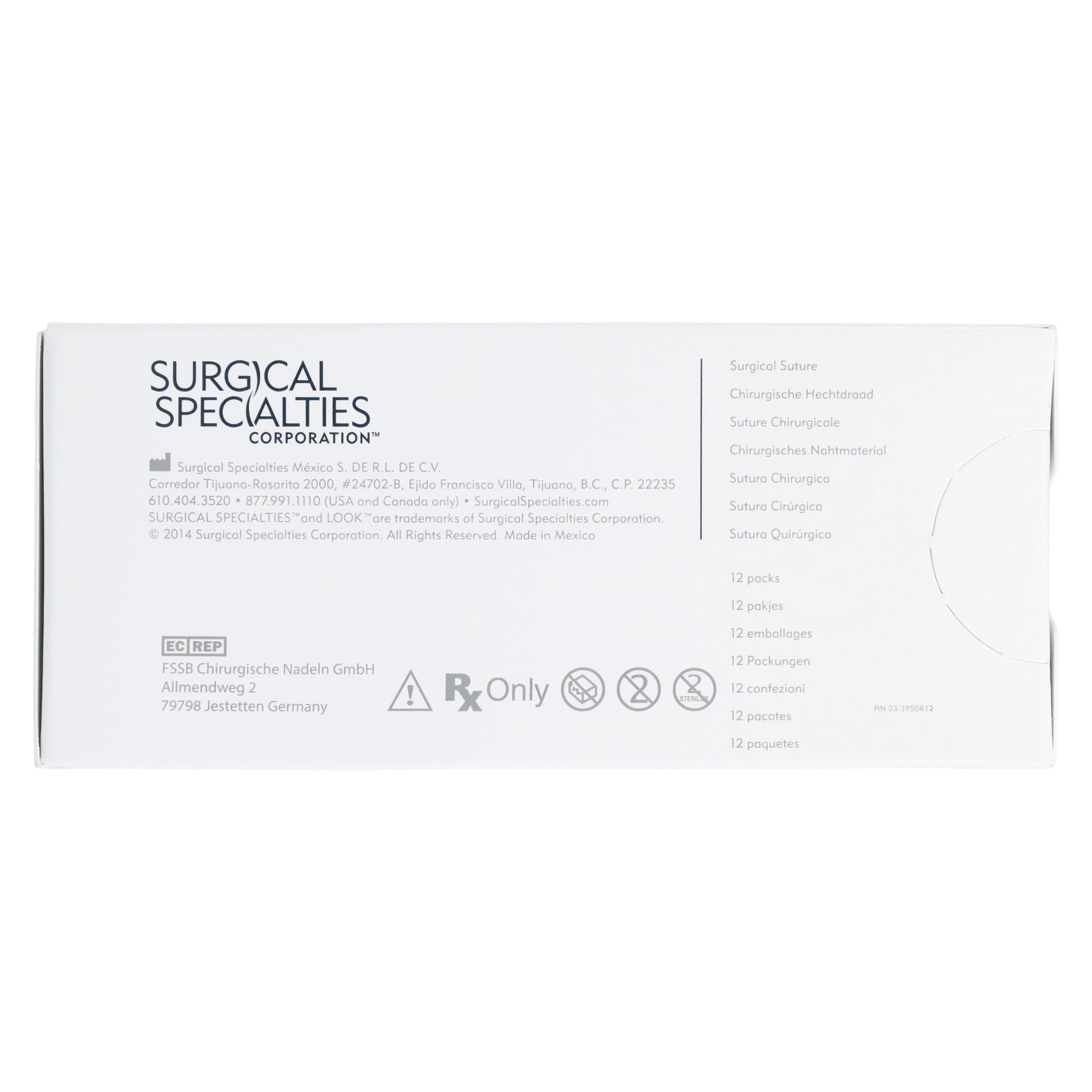 Look Nylon Black Monofilament Suture, 5/0, 18" Non-Absorbable, PC-31 Precision Reverse Cutting Needle (3/8 Circle), 12/Box thumbnail 3