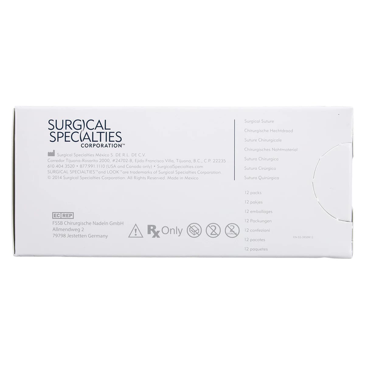 Look Nylon Suture with PC34 Needle (PRC), Black Monofilament, 5-0, 18"/45 cm, 12/Pk, 1283B thumbnail 4