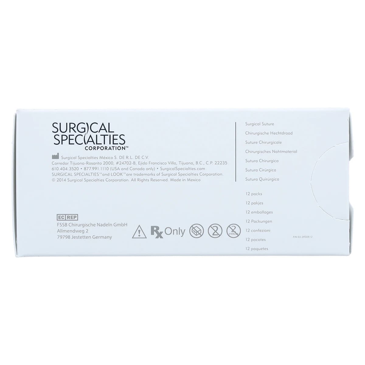 Look PolySyn PGA Absorbable Braided Suture, Undyed, 4-0, 10 in (25 cm), C-17 Reverse Cutting 12 mm 3/8 Circle Needle, 12/Box, 386B thumbnail 4